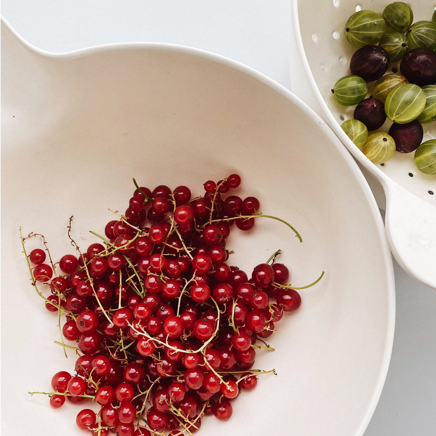 Large Mixing Bowl And Colander Set - Off White