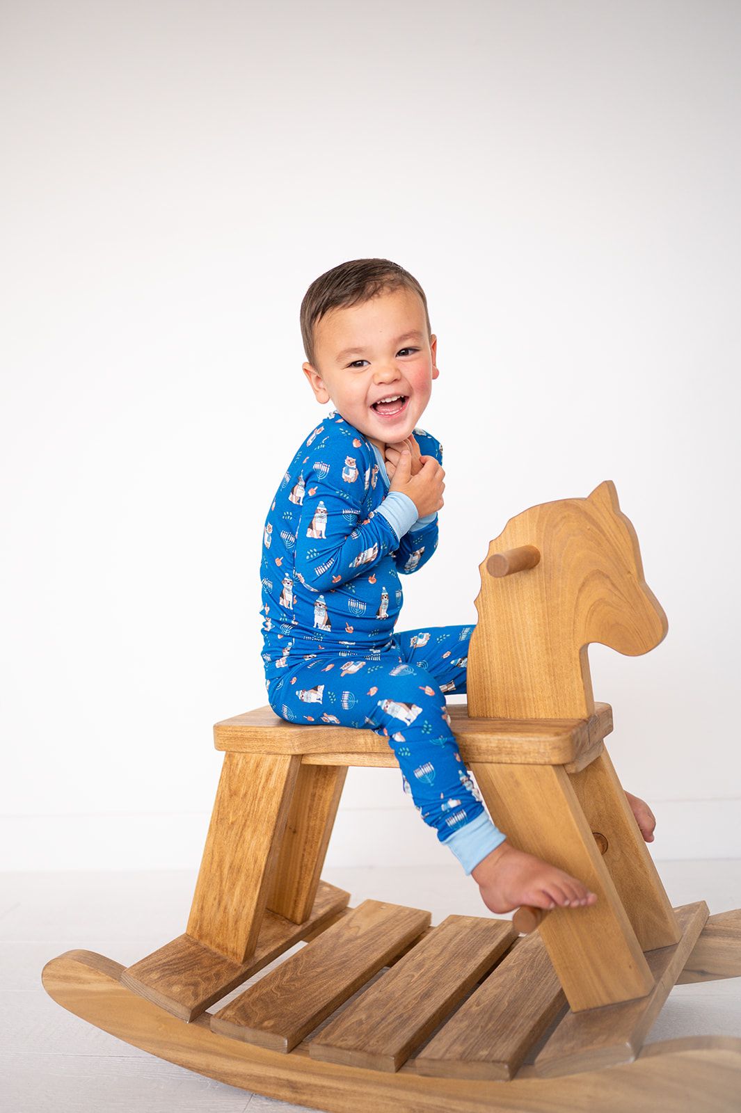 Hanukkah Pets (long Sleeve Pj) - Blue