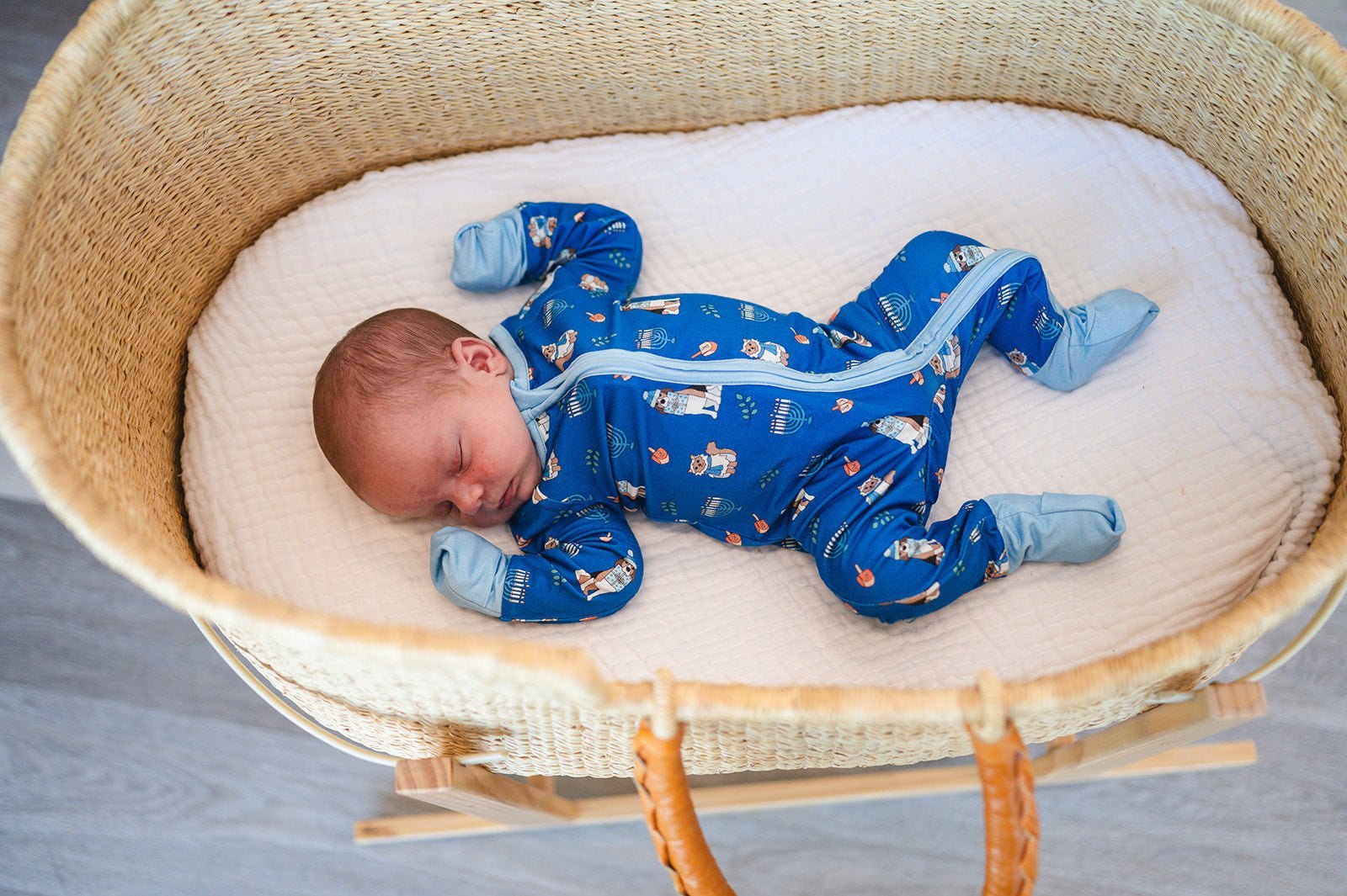 Hanukkah Pets (convertible Zip Footies) - Blue