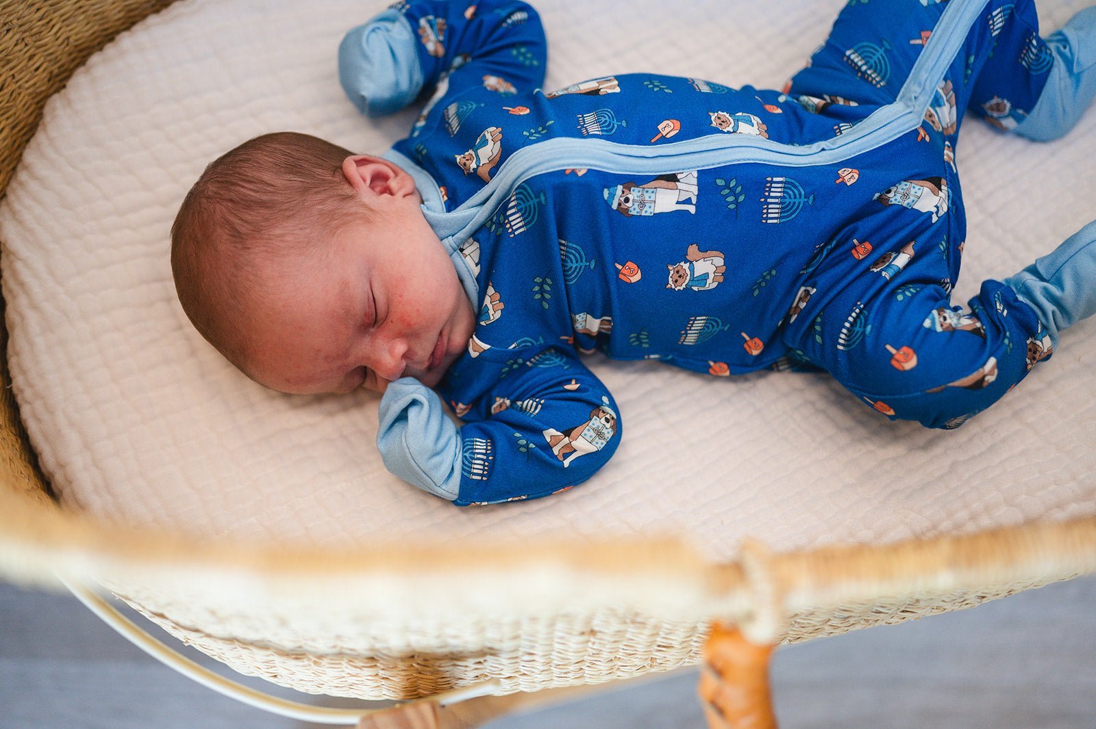 Hanukkah Pets (convertible Zip Footies) - Blue