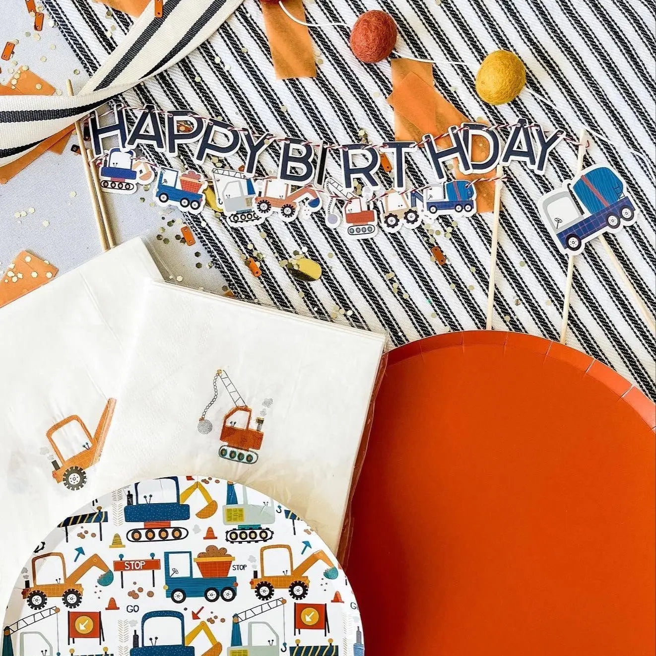 Hbd Cake Banner Navy