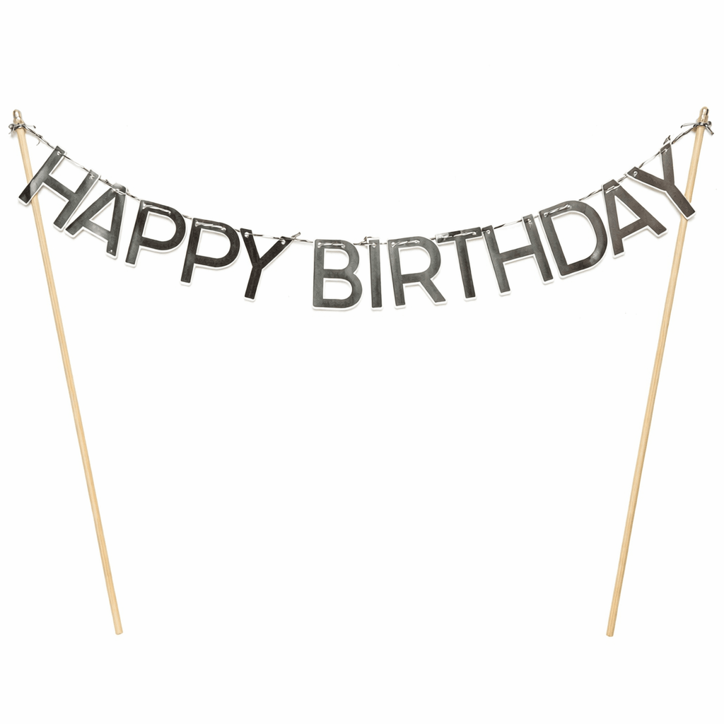 Hbd Cake Banner Navy