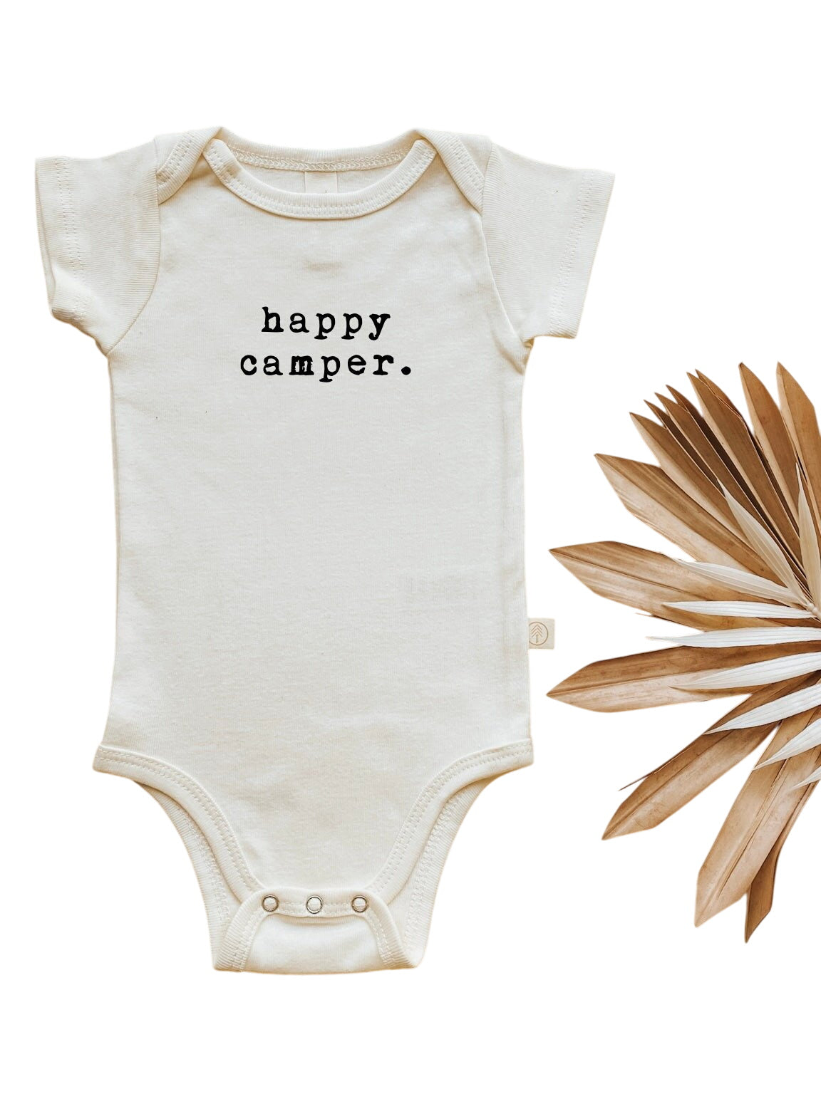 Happy Camper Organic Cotton Baby Bodysuit Short Sleeve