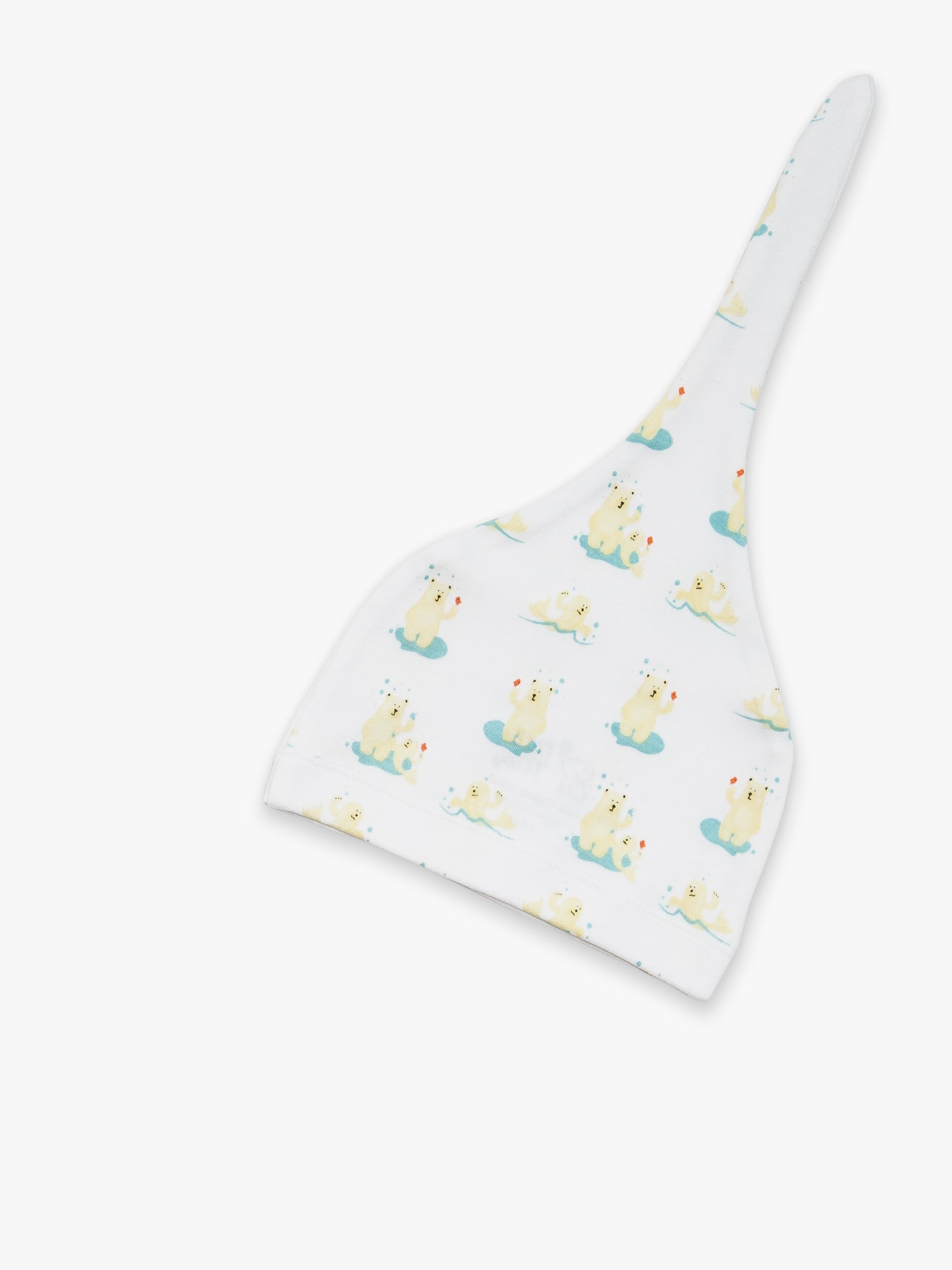 Organic Cotton Knotted Hat - Polar Express