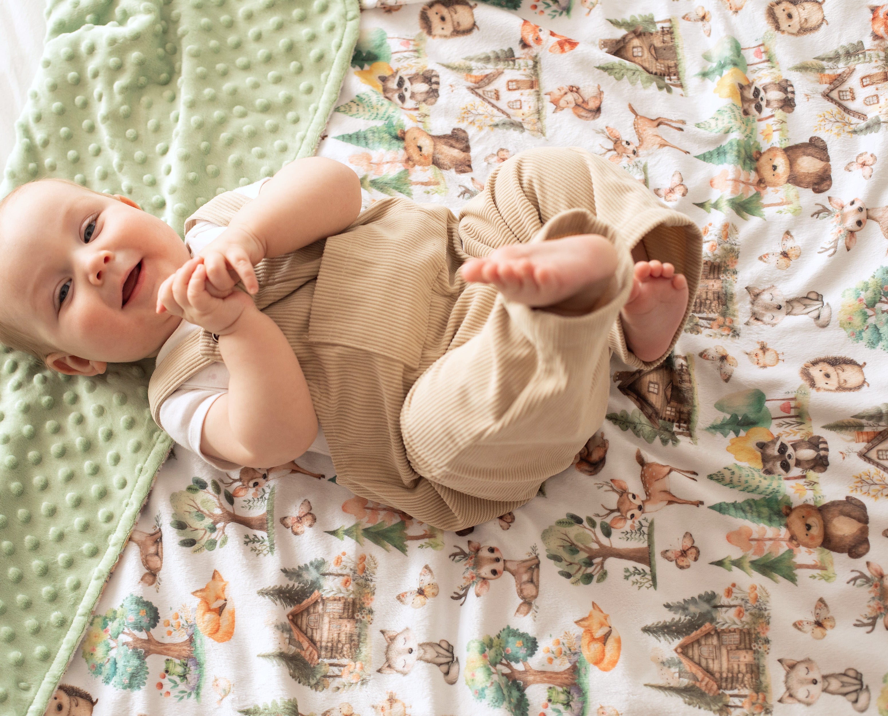 Baby & Toddler Minky Blanket - Woodsy Woodland