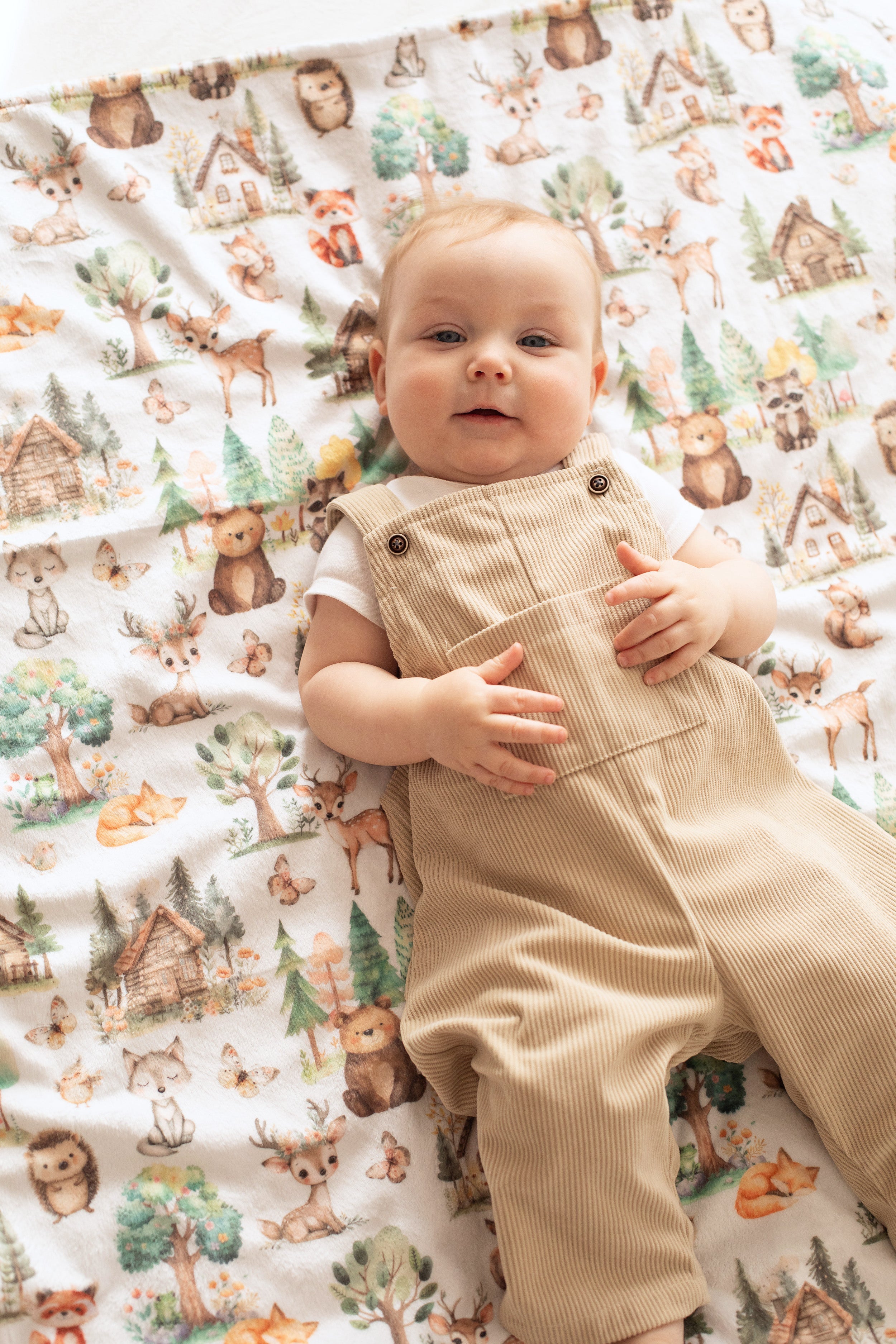 Baby & Toddler Minky Blanket - Woodsy Woodland