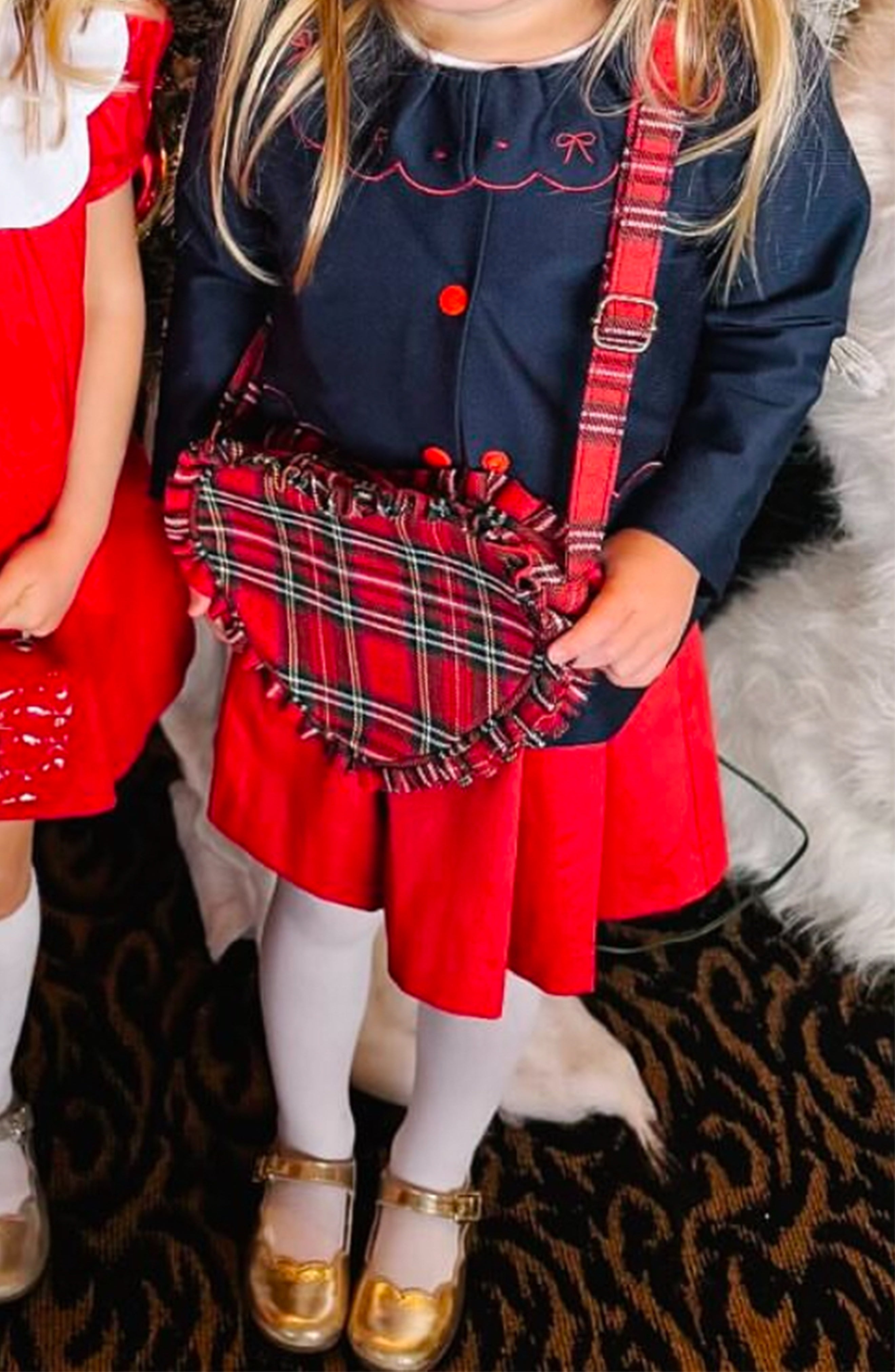 Heart Purse, Red Plaid