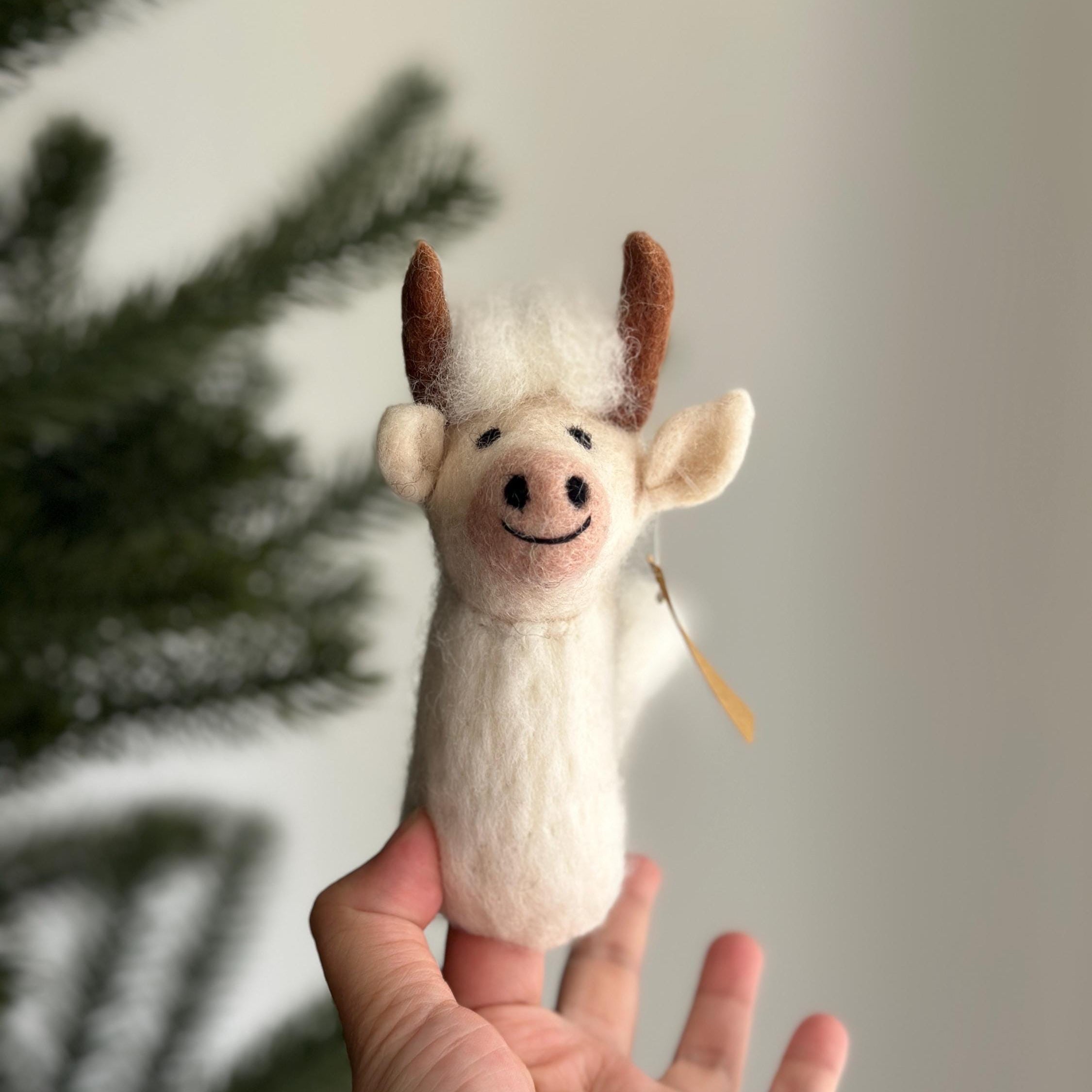 Highland Cow Finger Puppet