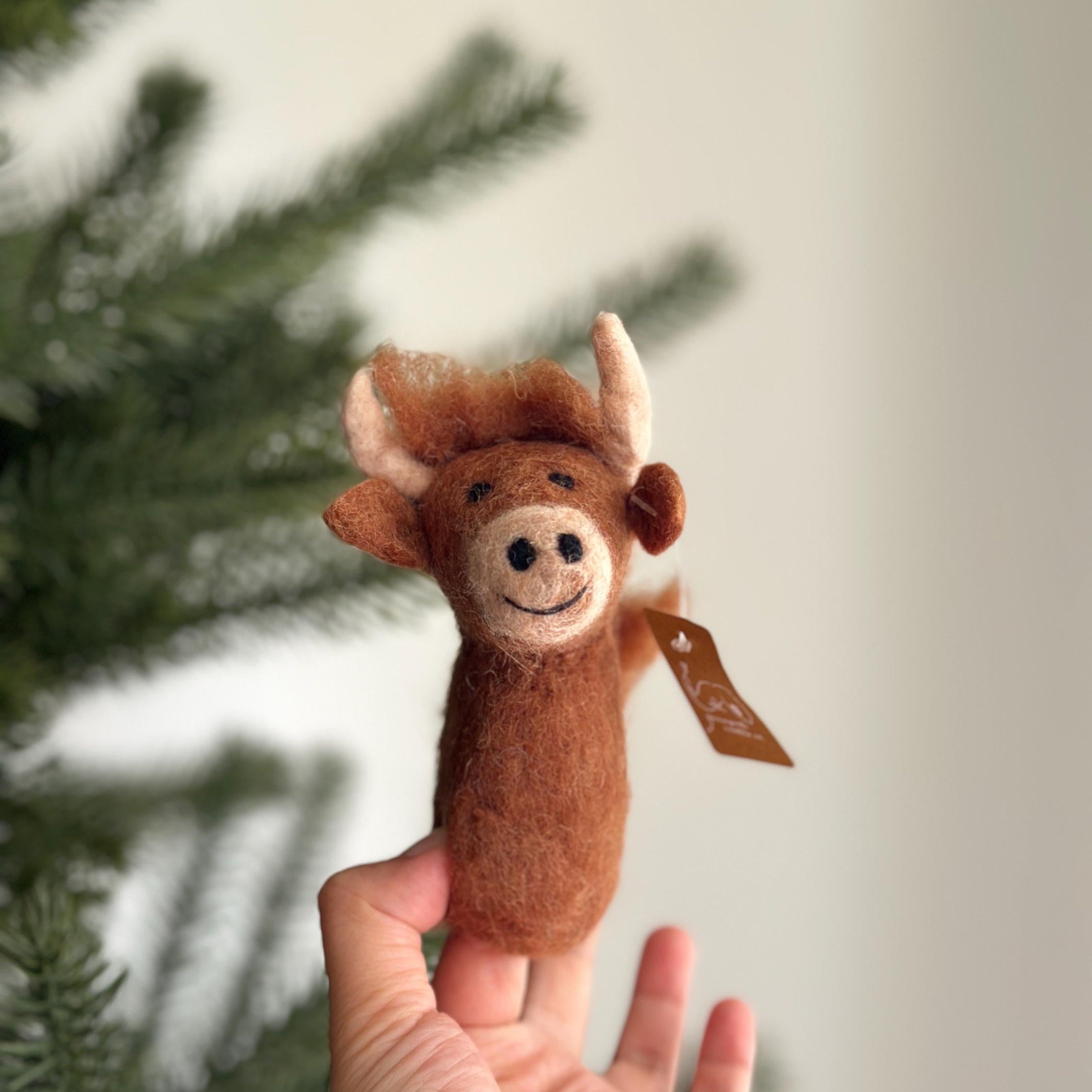 Highland Cow Finger Puppet