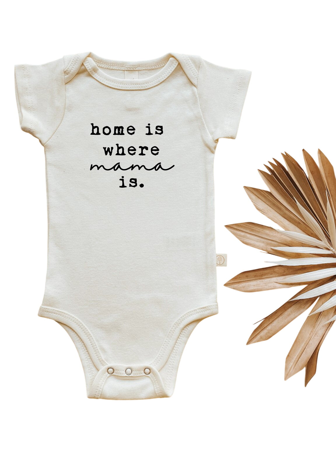 Home Is Where Mama Is - Organic Short Sleeve Baby Bodysuit