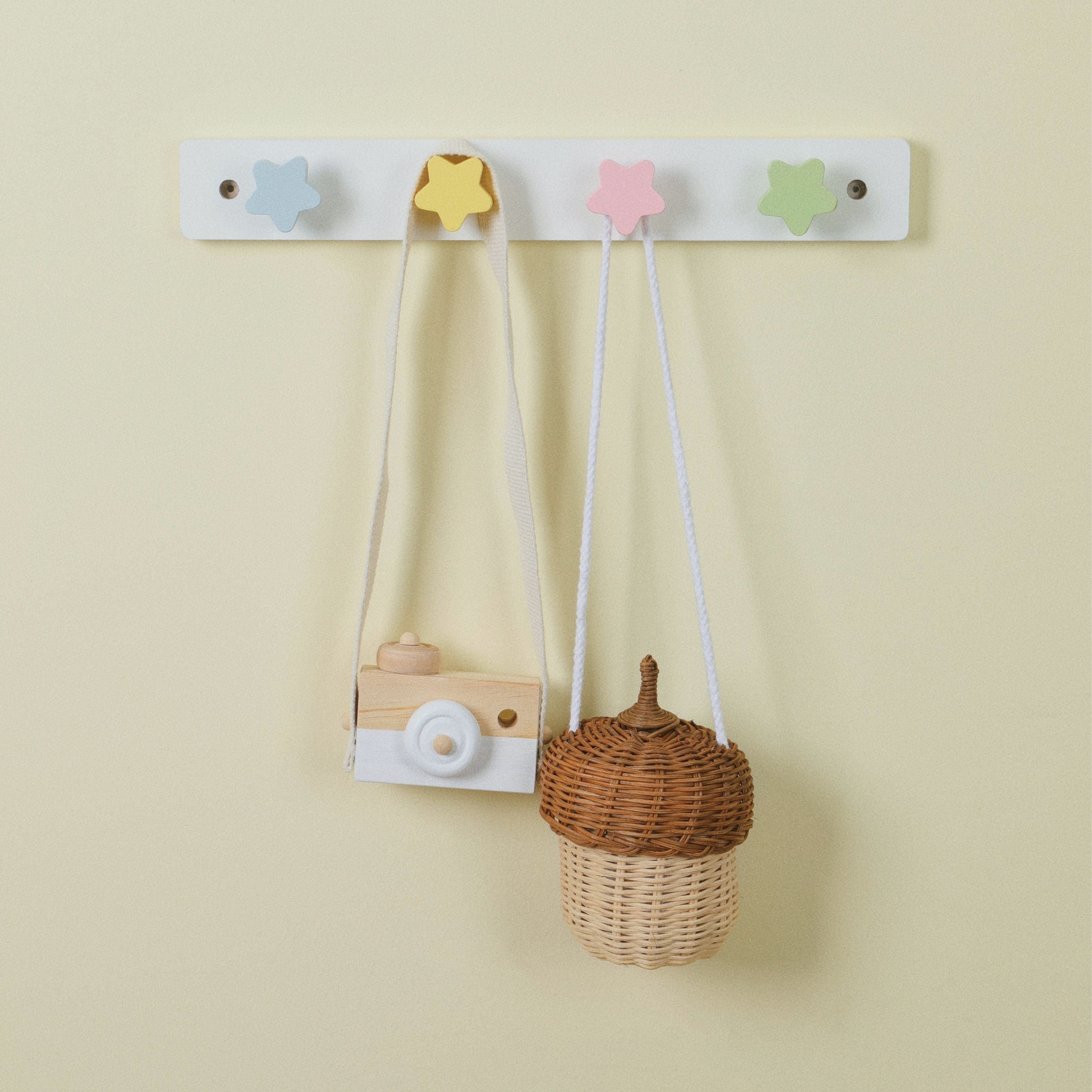 Wonderbee™ Stars Wooden Hanger White