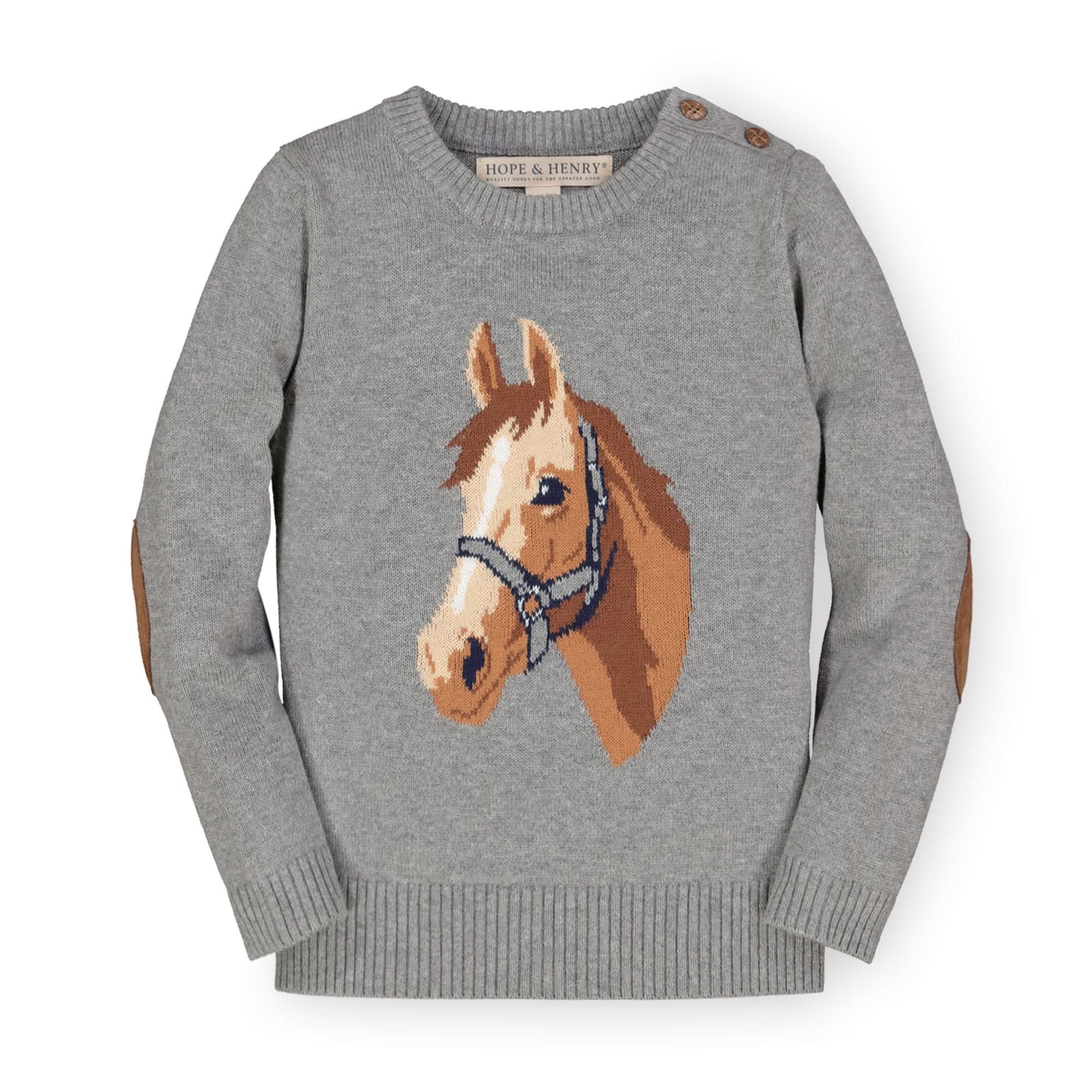 Horse Intarsia Pullover Sweater - Baby