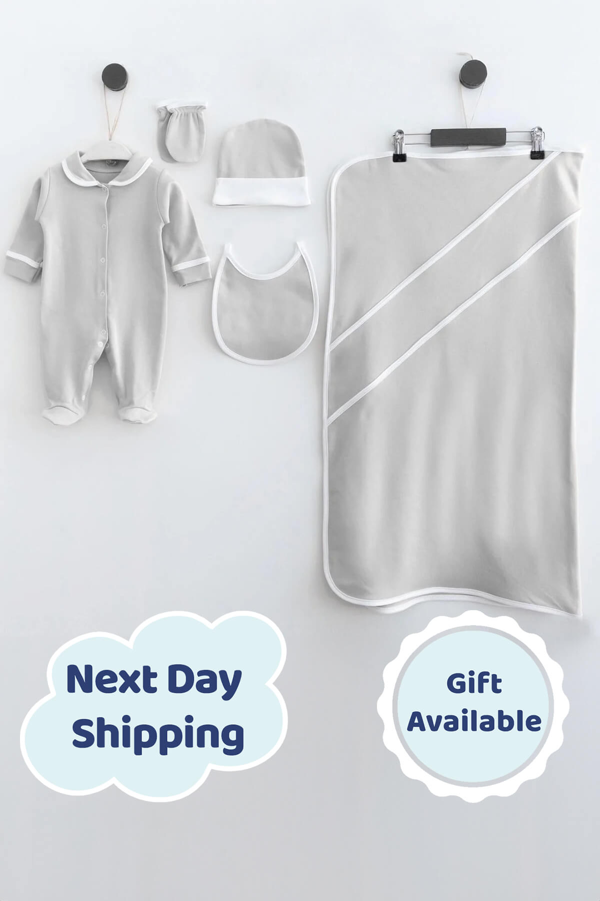 Ramsey Gray Newborn Coming Home Set (5 Pcs)