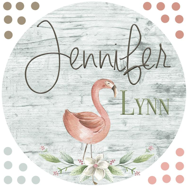 *you Create* - Wooden Themed Name Tag - Fabric Nursery Wall Art Decals - Personalized By You