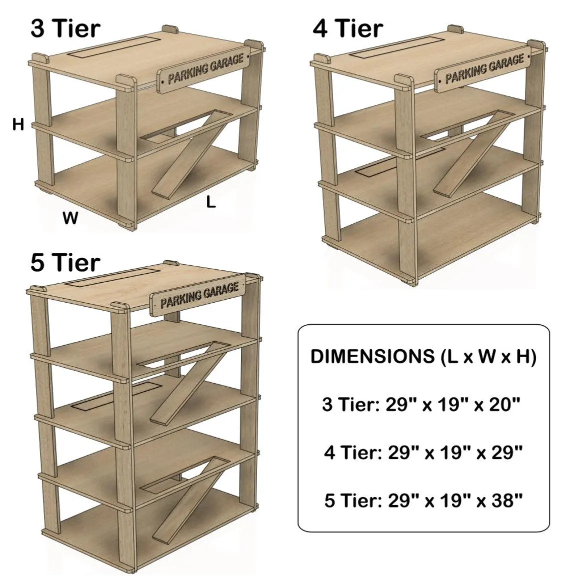 Caden Light- Toy Car Storage