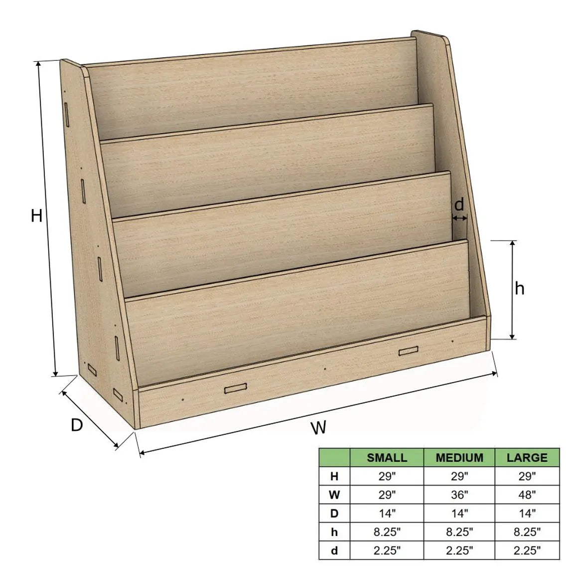 Jenn- Montessori Front Facing Bookshelf
