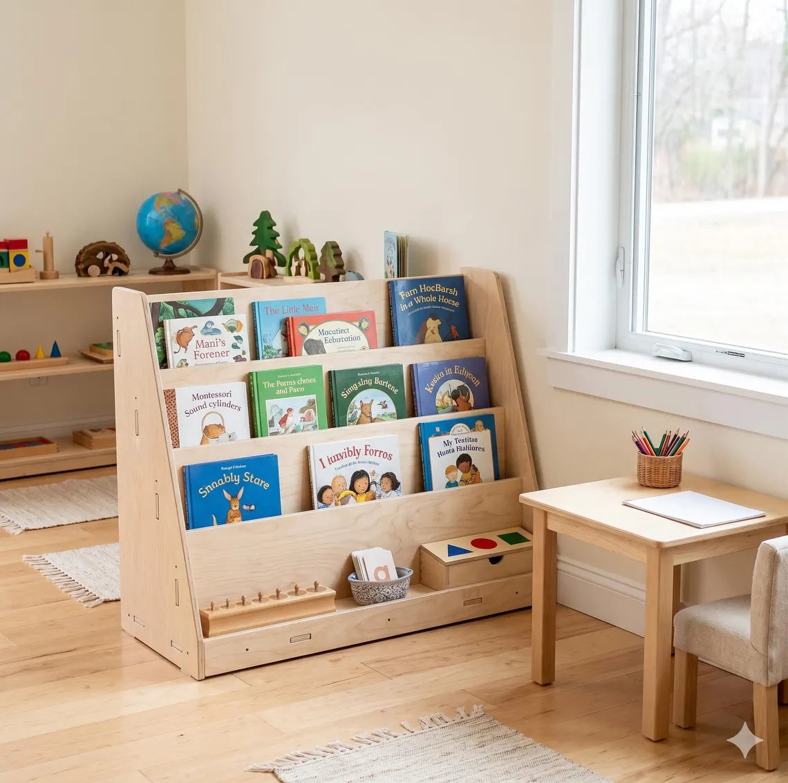 Jenn- Montessori Front Facing Bookshelf