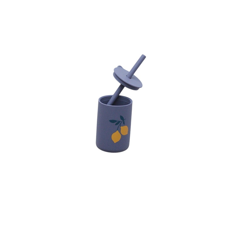 Silicone Straw Cup For Babies & Toddlers - 6oz Silicone Sippy Cup