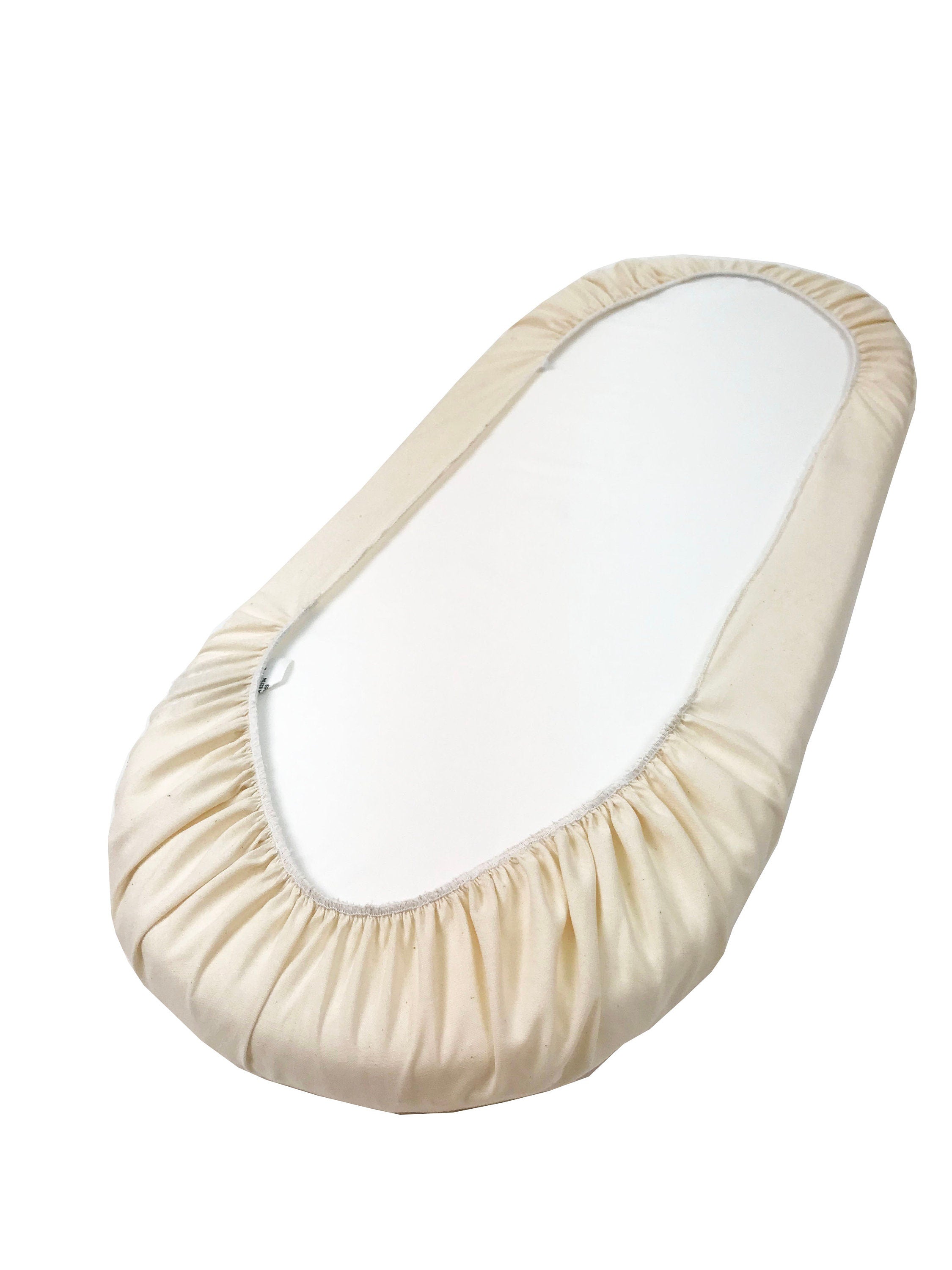 Set Of Two - Natural Ivory Organic Cotton - Custom Made Fitted Sheet