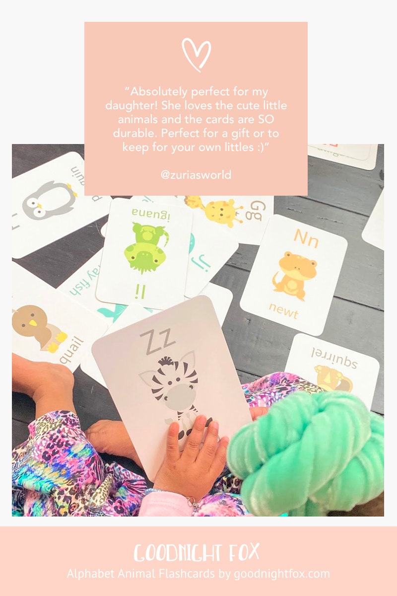 Animal Alphabet Flashcards – A To Z Learning Cards For Toddlers And Preschoolers