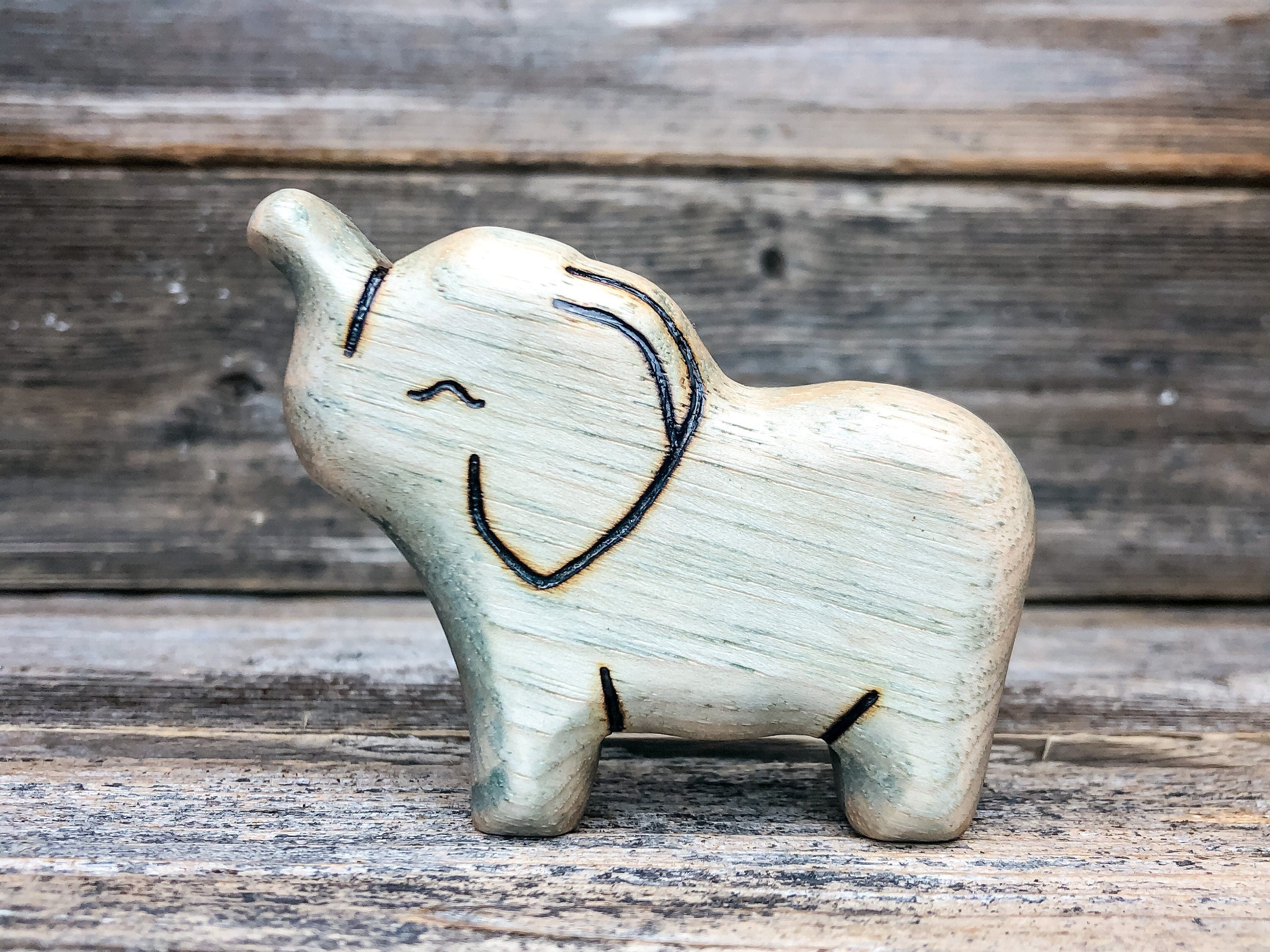 Wooden Baby Elephant Toy