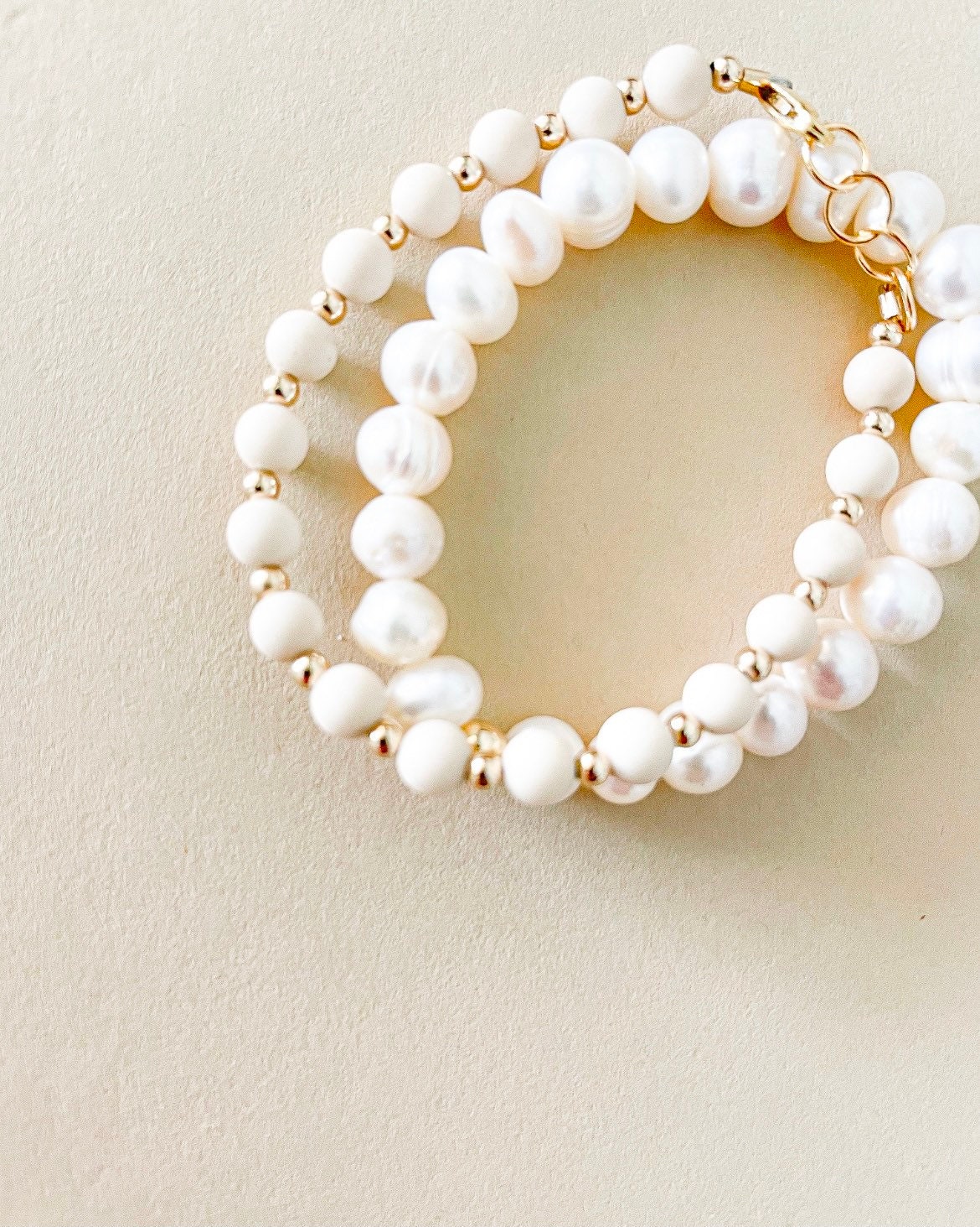 Tan & Gold Layer Bracelet