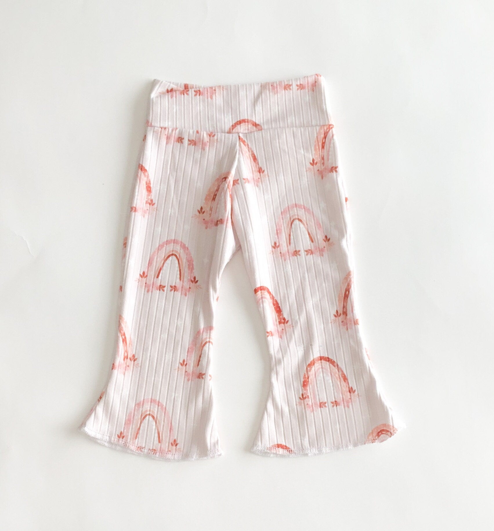 Peach Rainbow Bell Bottoms
