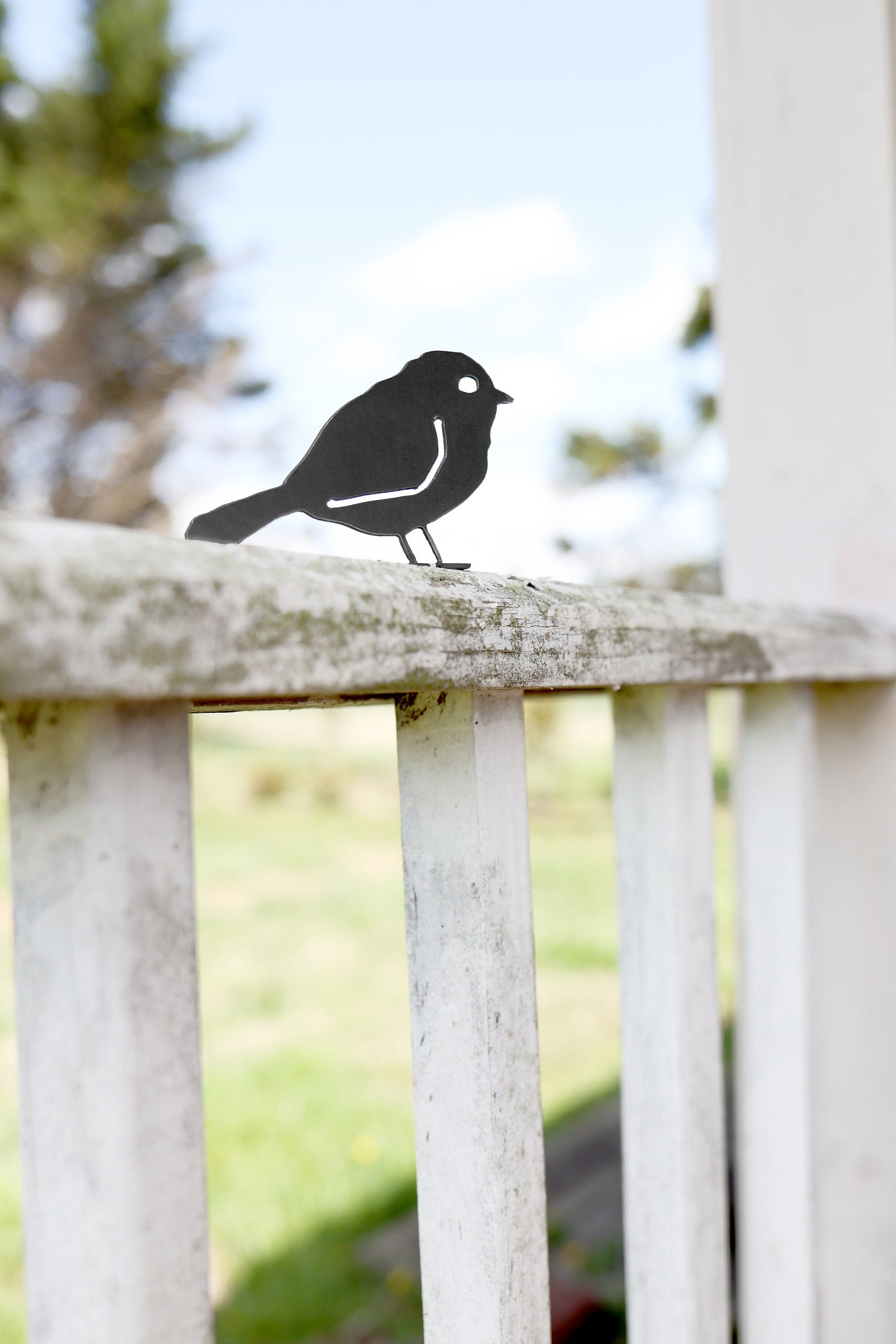 Metal Bird Statue - Chickadee