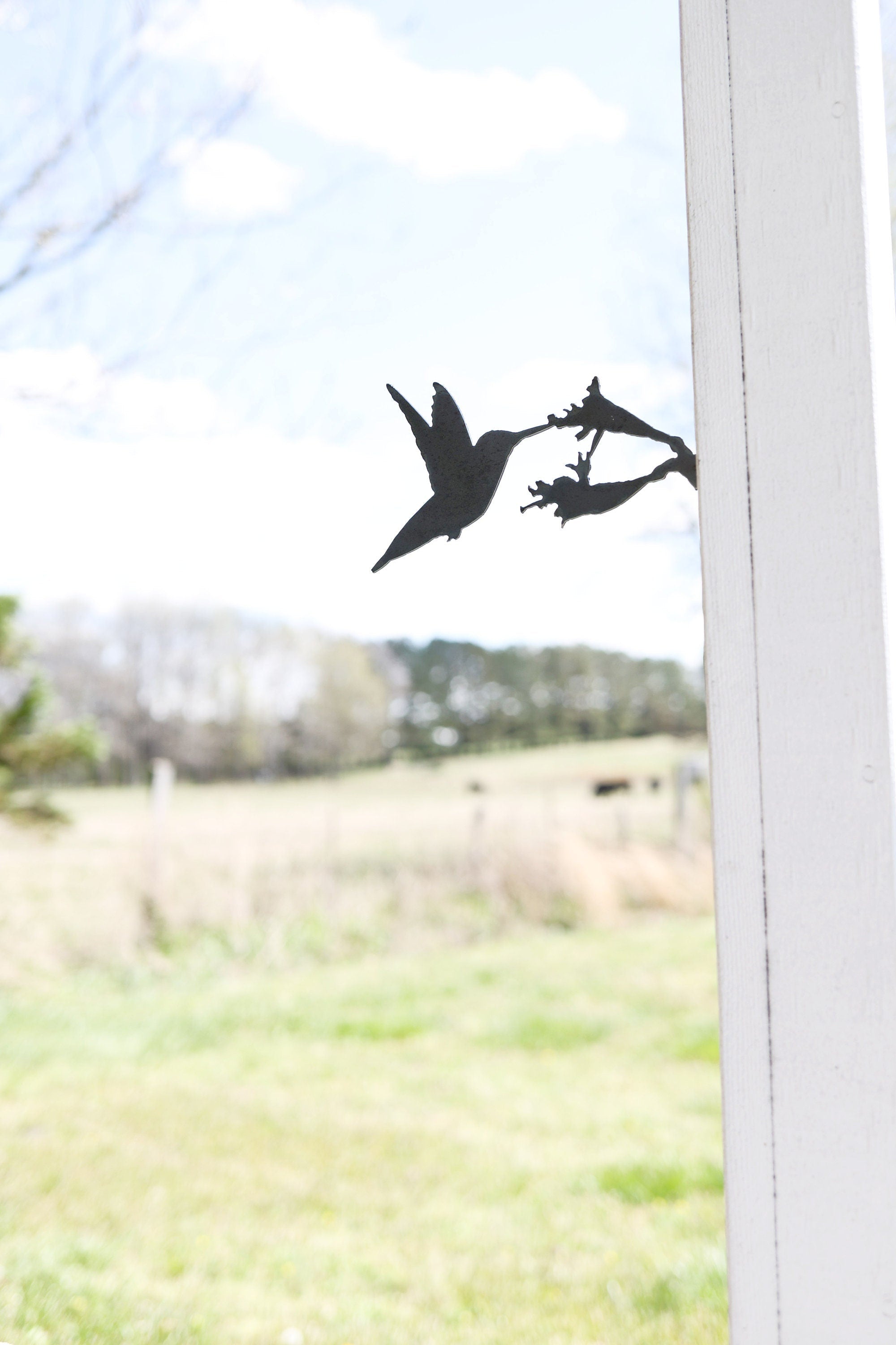 Metal Bird Statue - Hummingbird