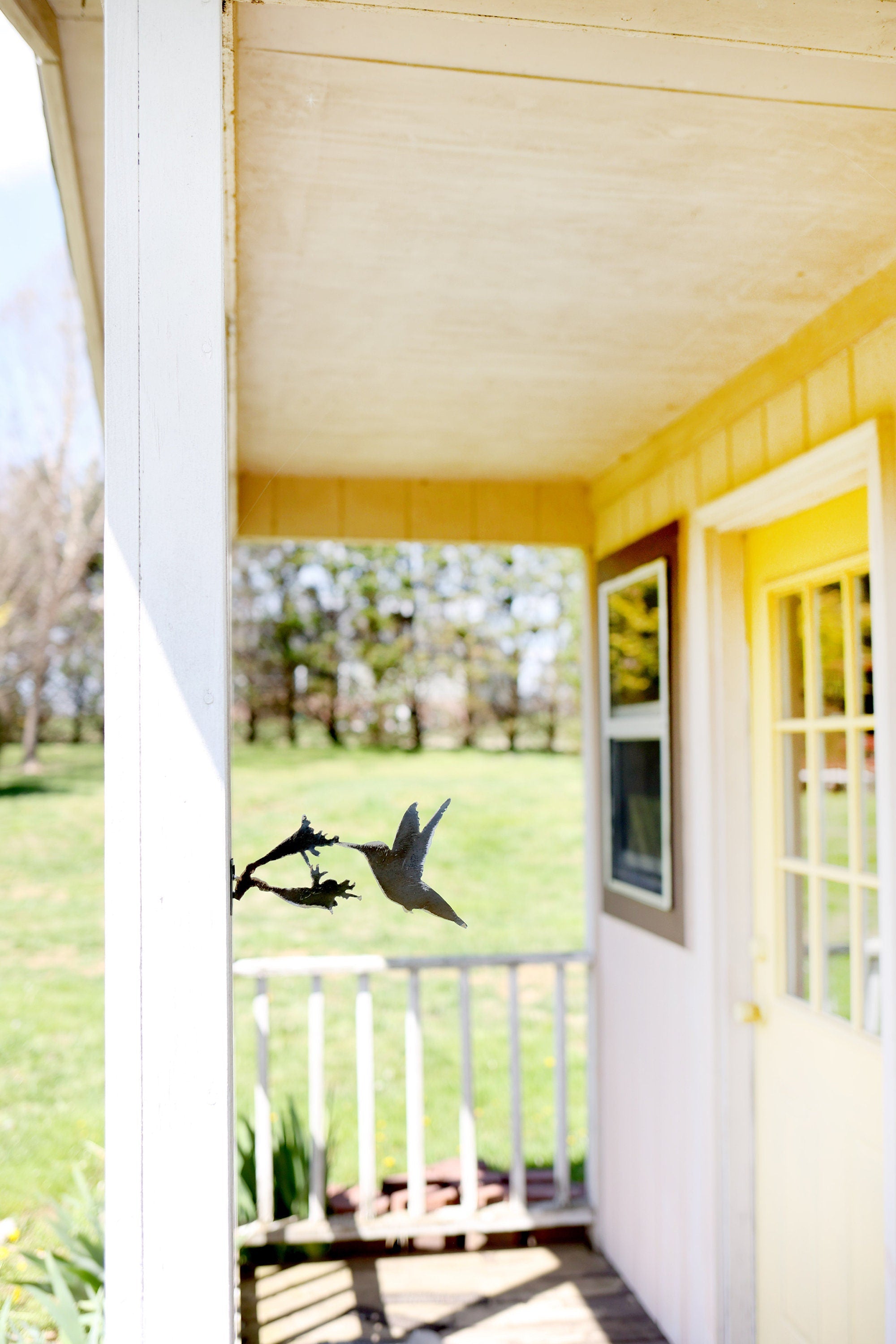 Metal Bird Statue - Hummingbird