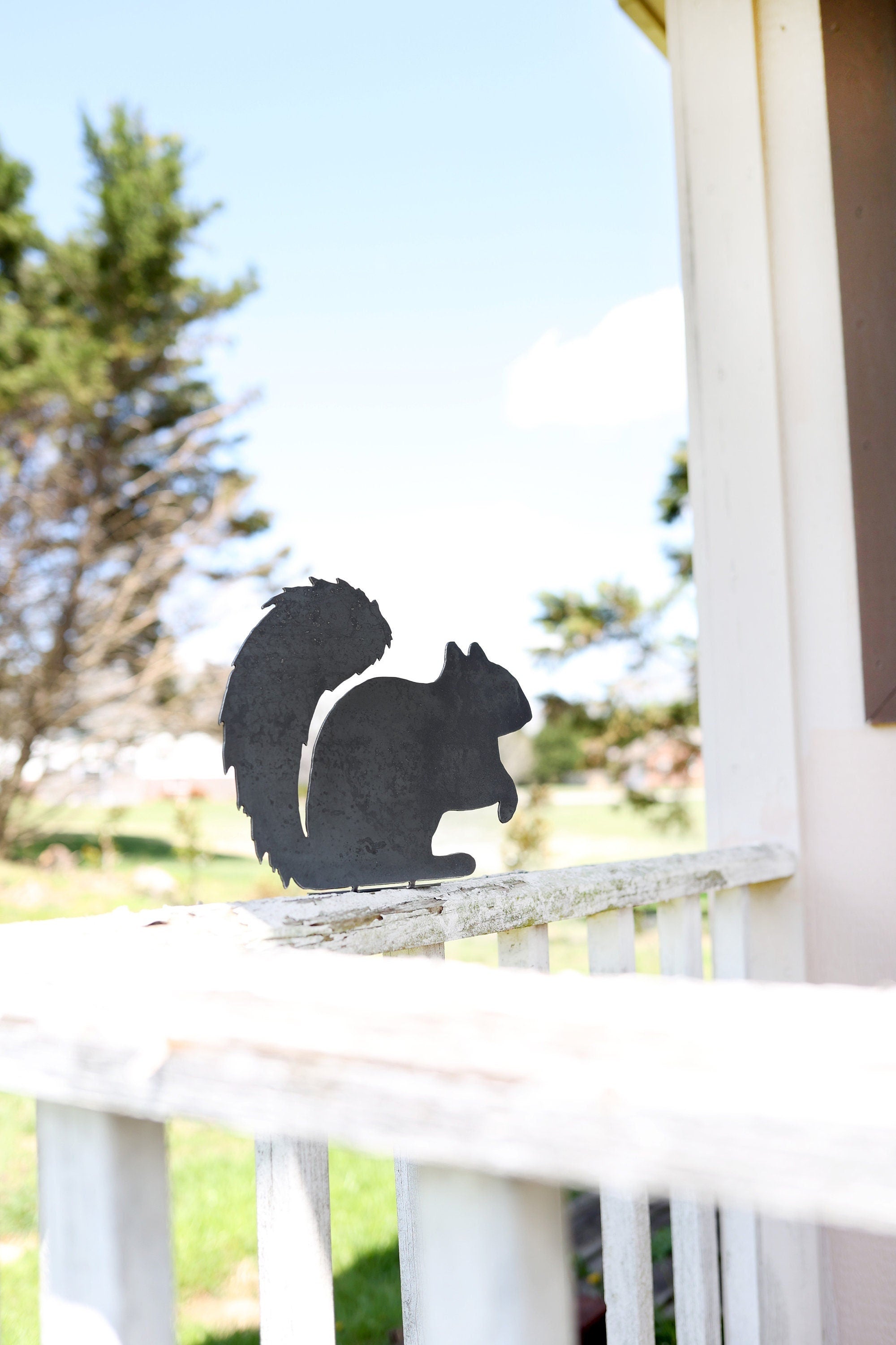 Metal Squirrel Statue