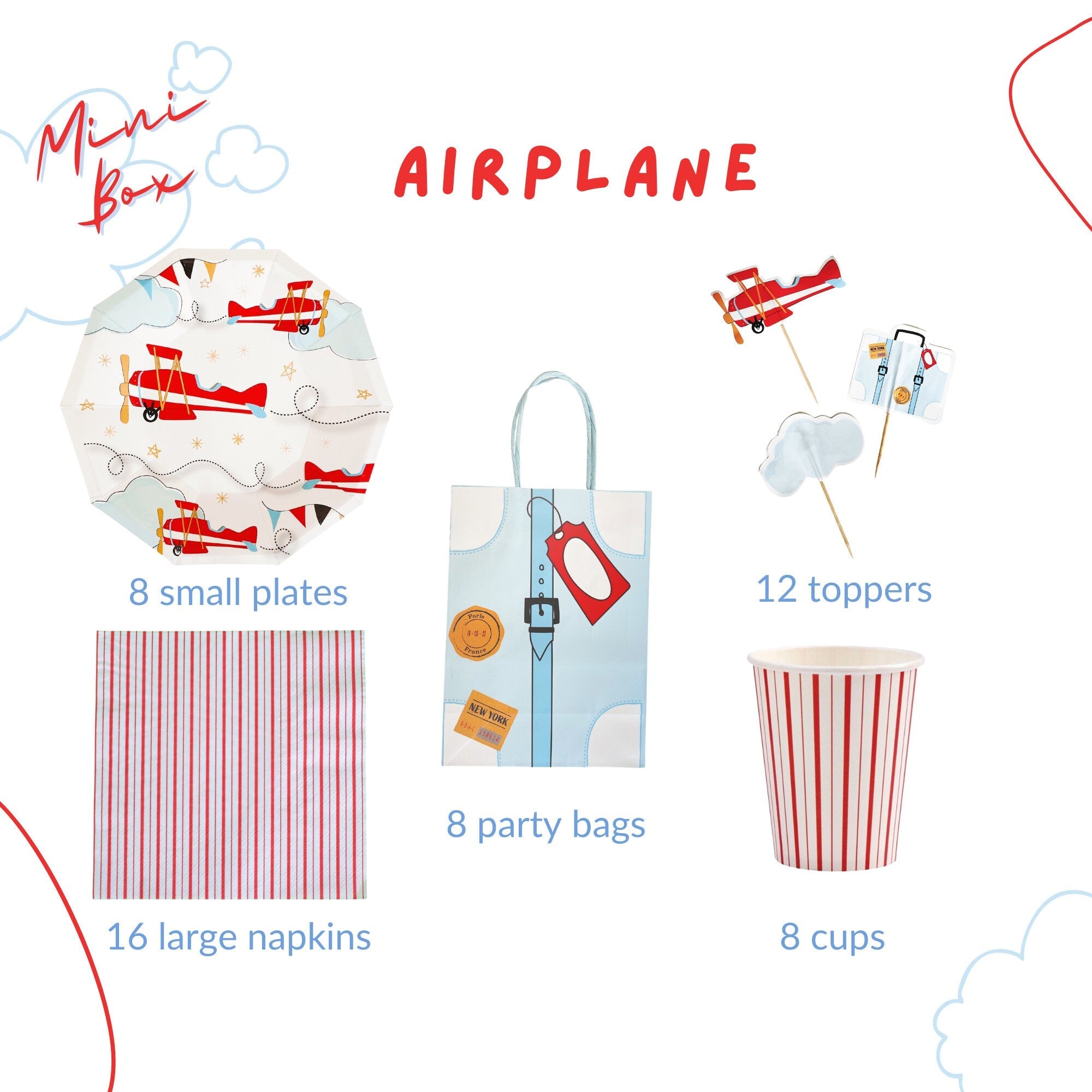 Airplane Party Supplies In A Box