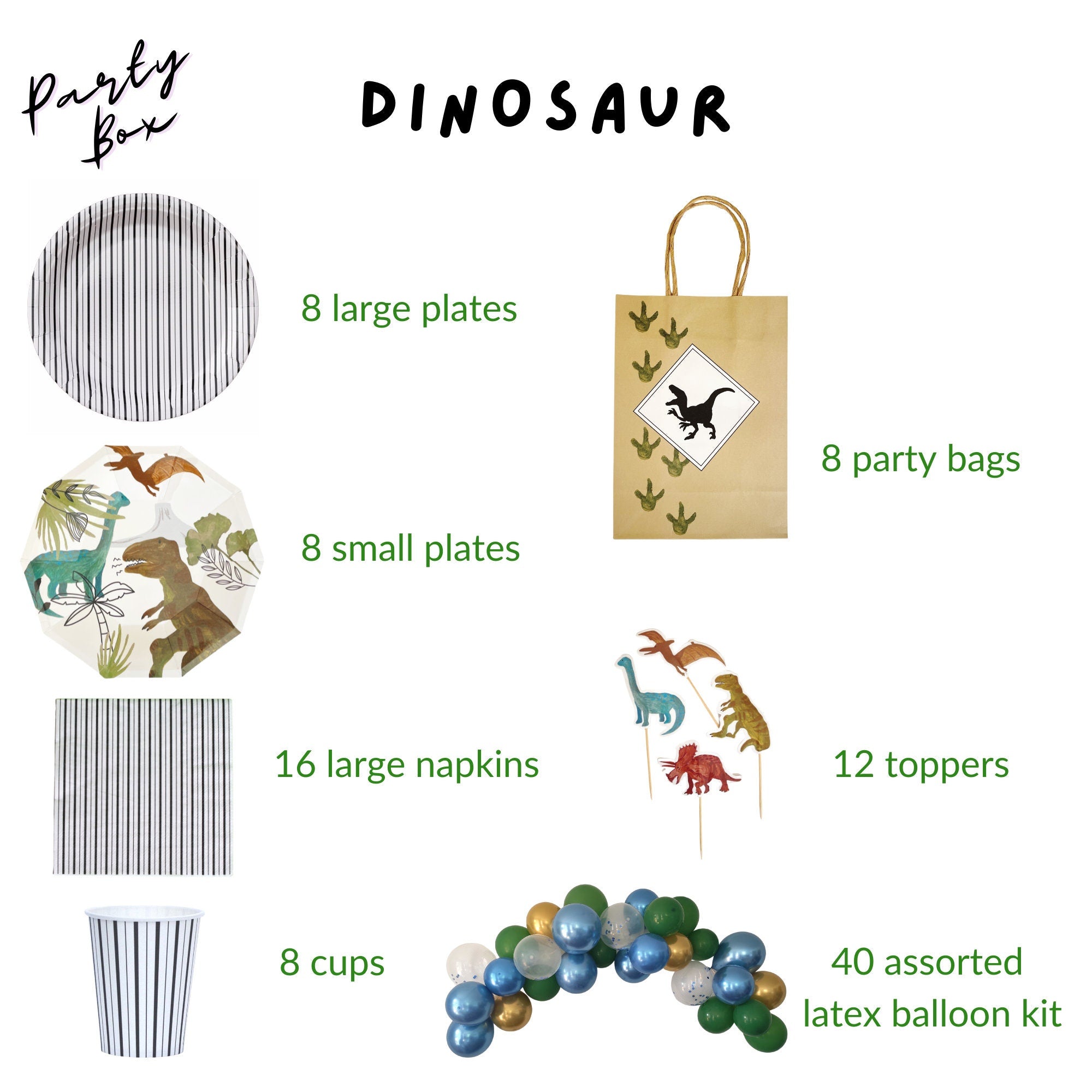 Dinosaur Party Supplies In A Box