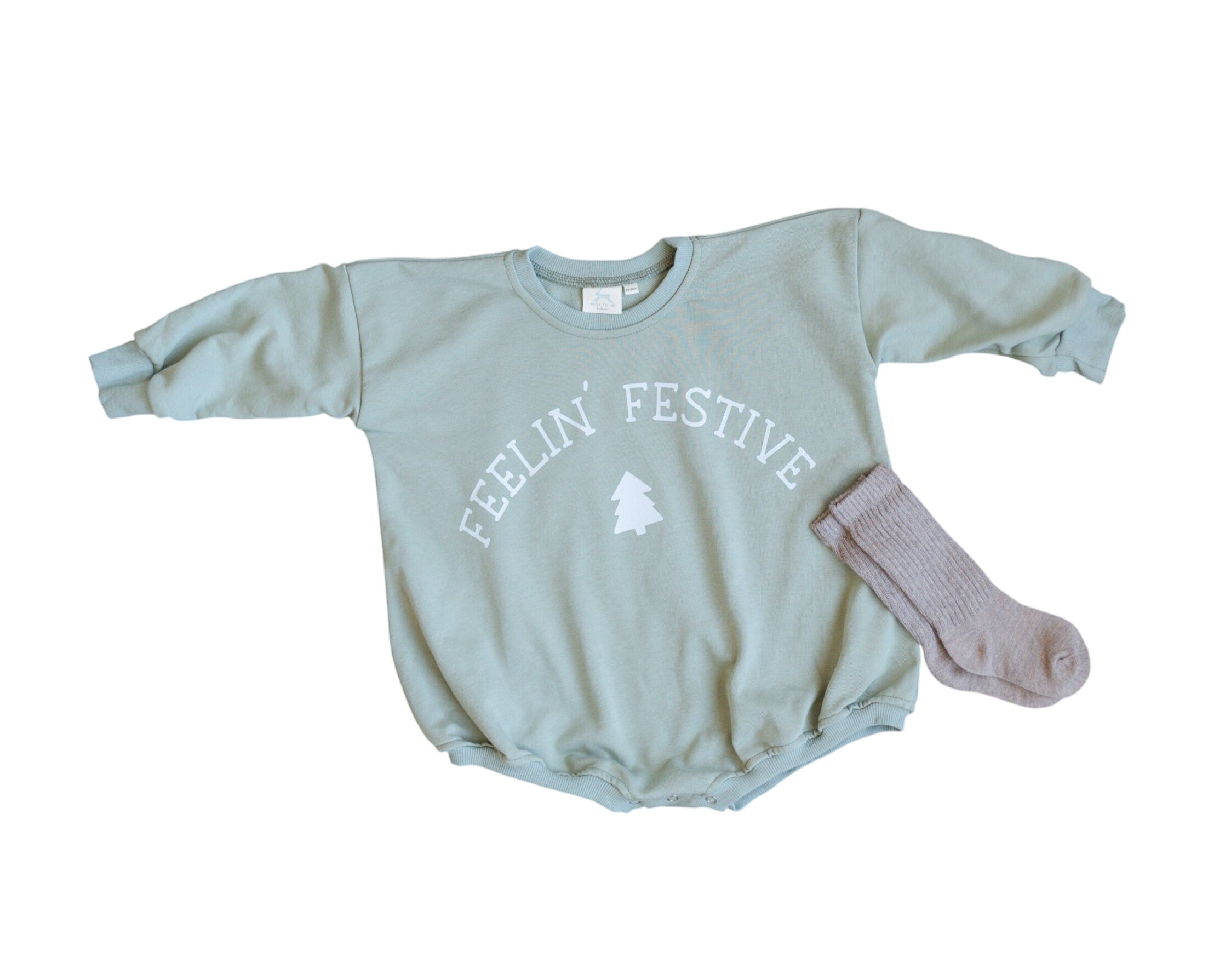 Feelin' Festive Christmas Sweatshirt Romper