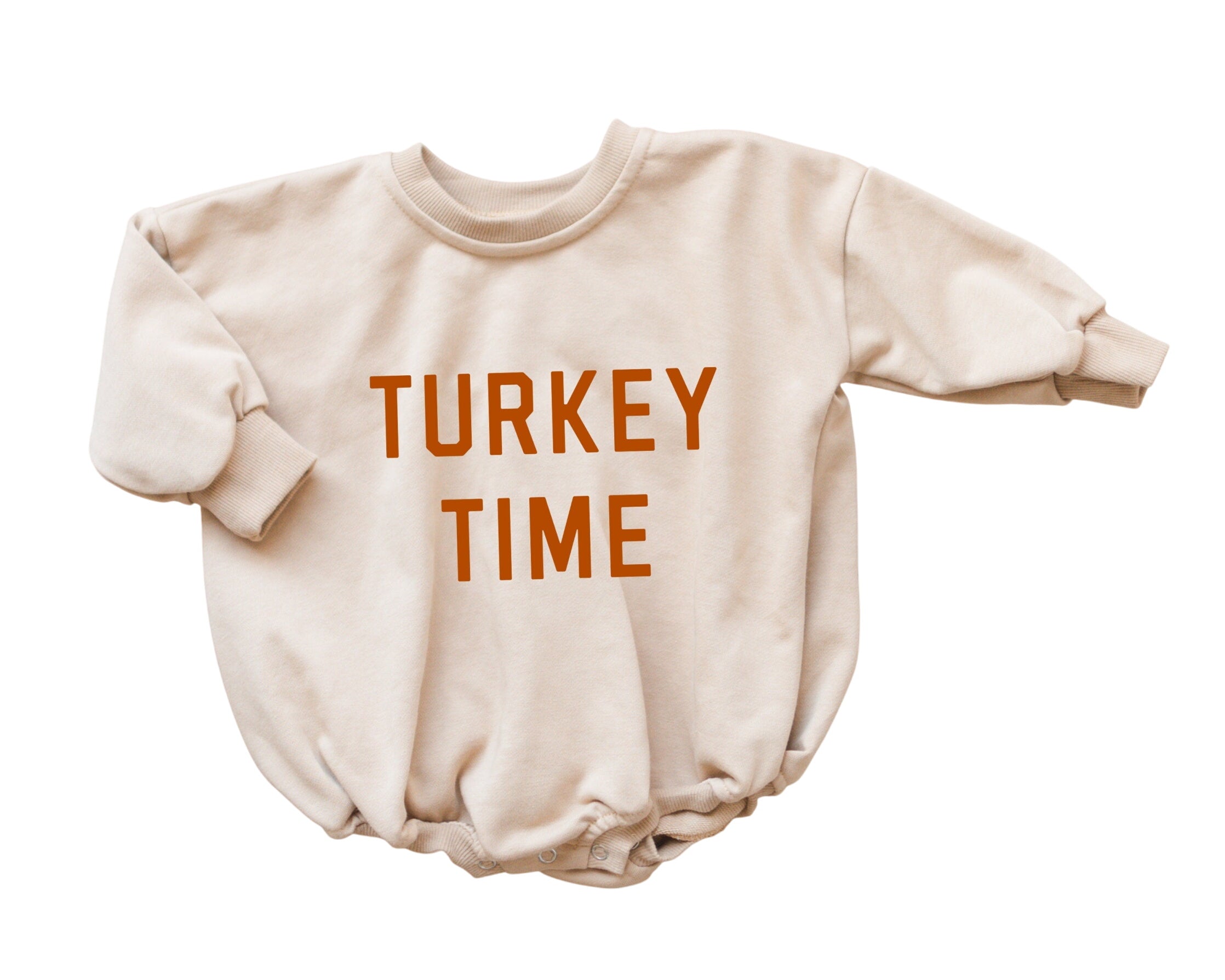 Turkey Time Sweatshirt Romper - More Colors