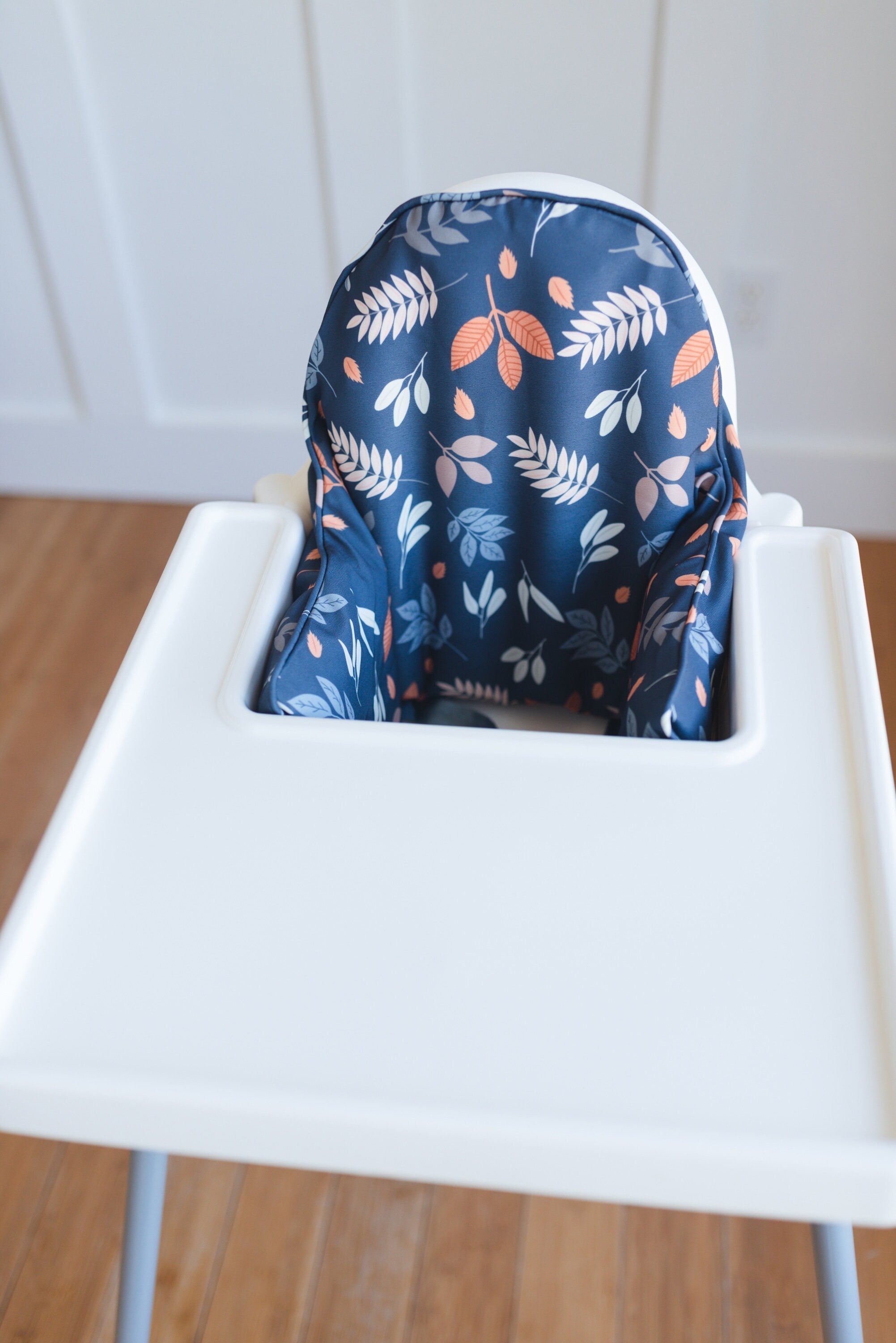 Navy Leaves Ikea Antilop Cushion Cover