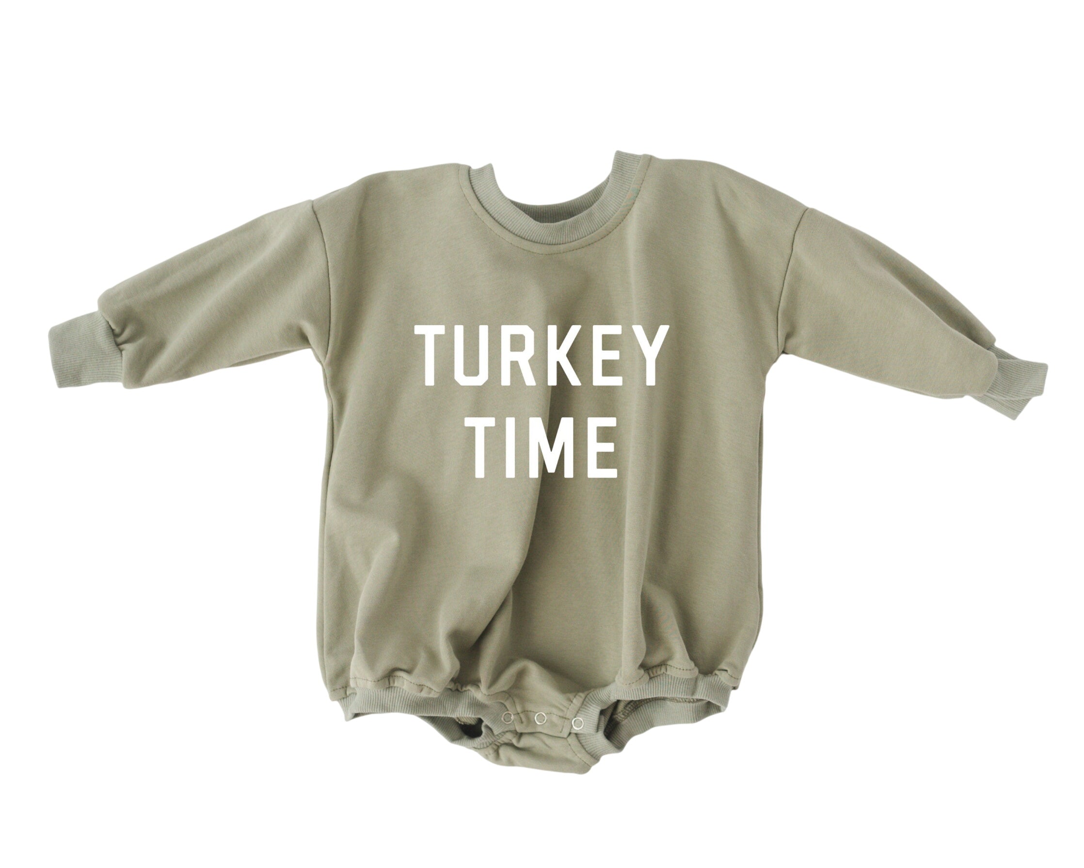 Turkey Time Sweatshirt Romper - More Colors