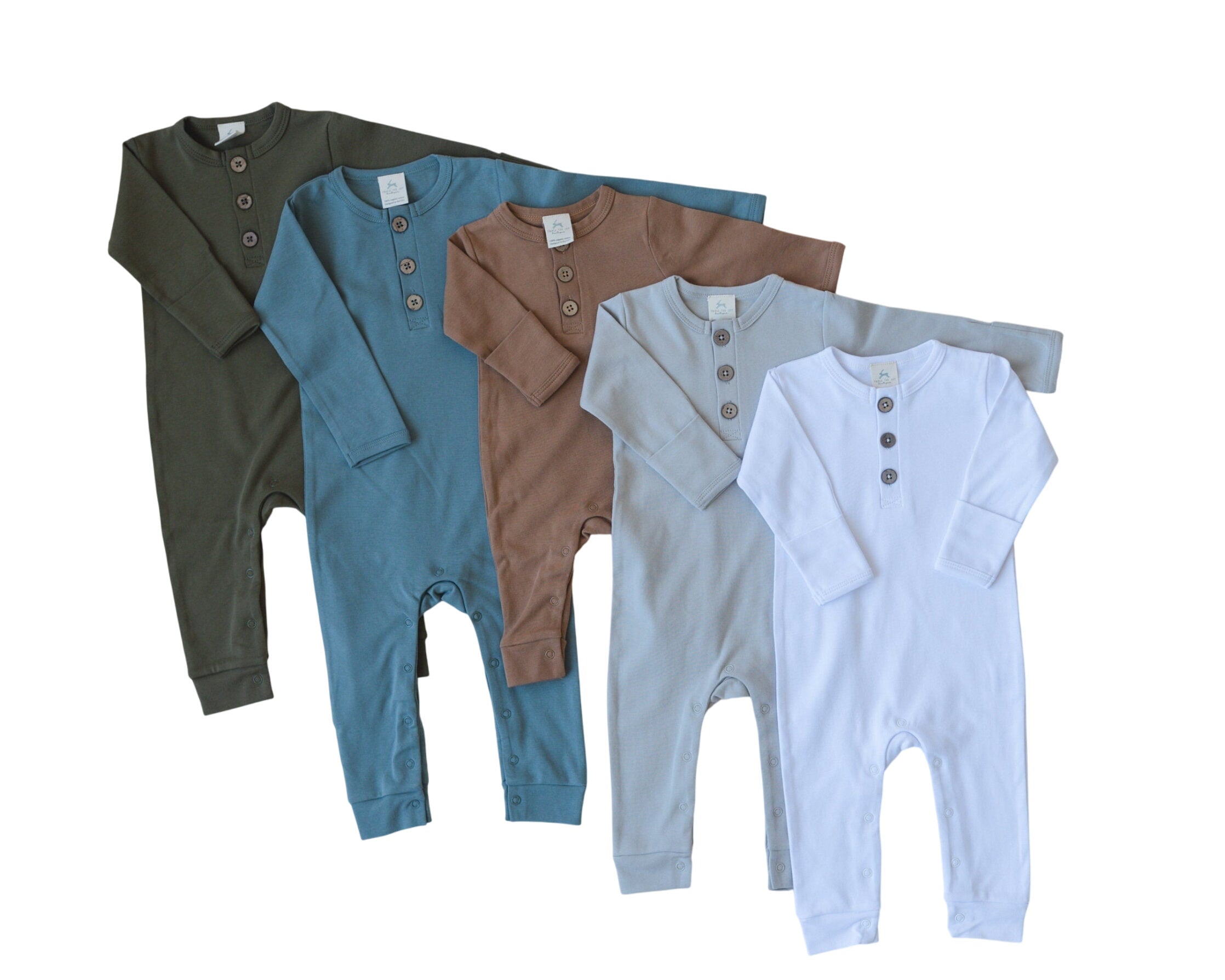 Organic Cotton Henley Romper