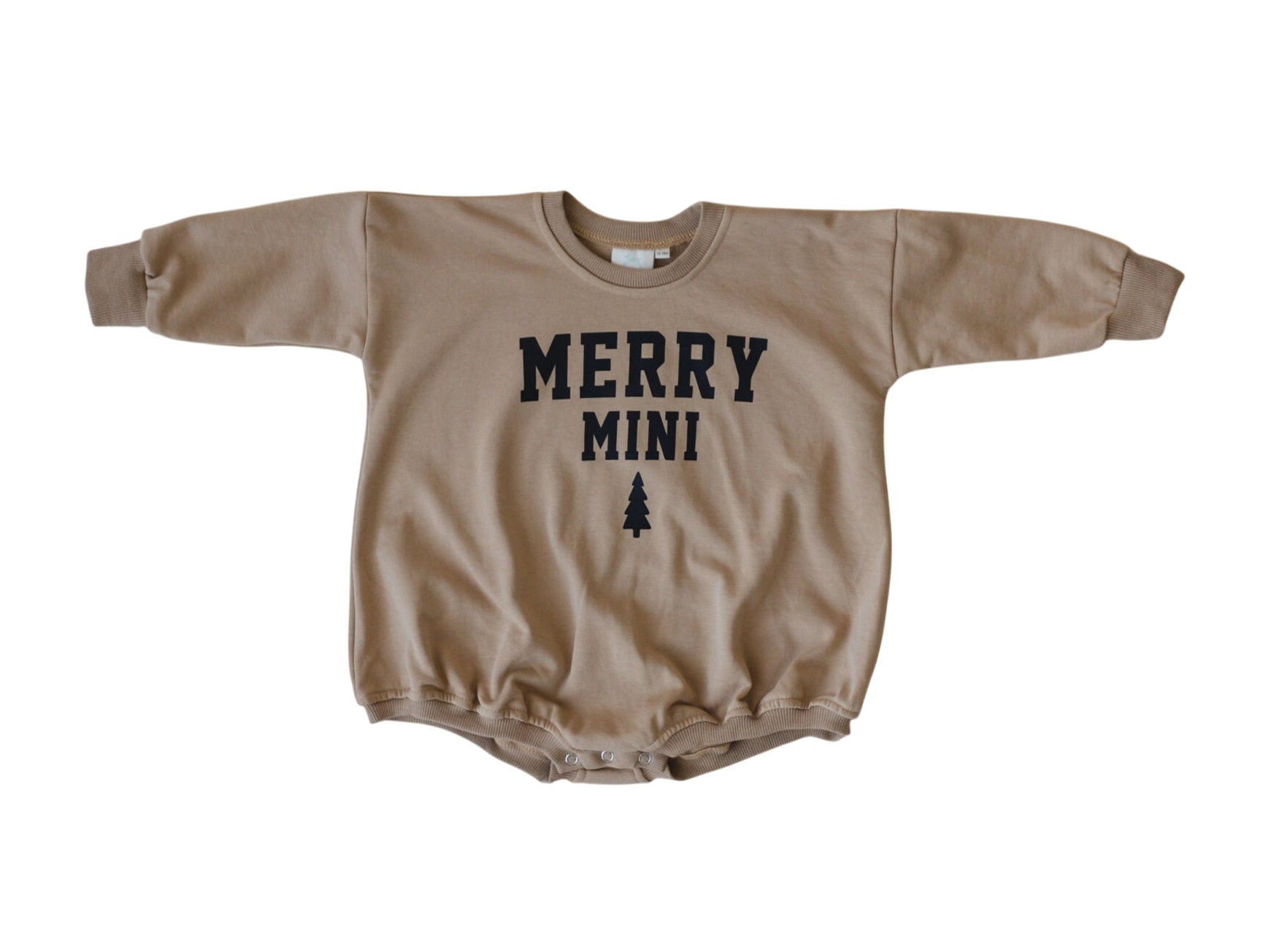 Merry Mini Christmas Sweatshirt Romper