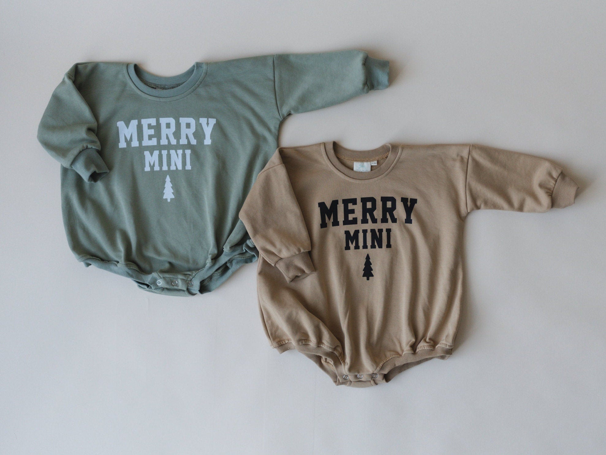 Merry Mini Christmas Sweatshirt Romper