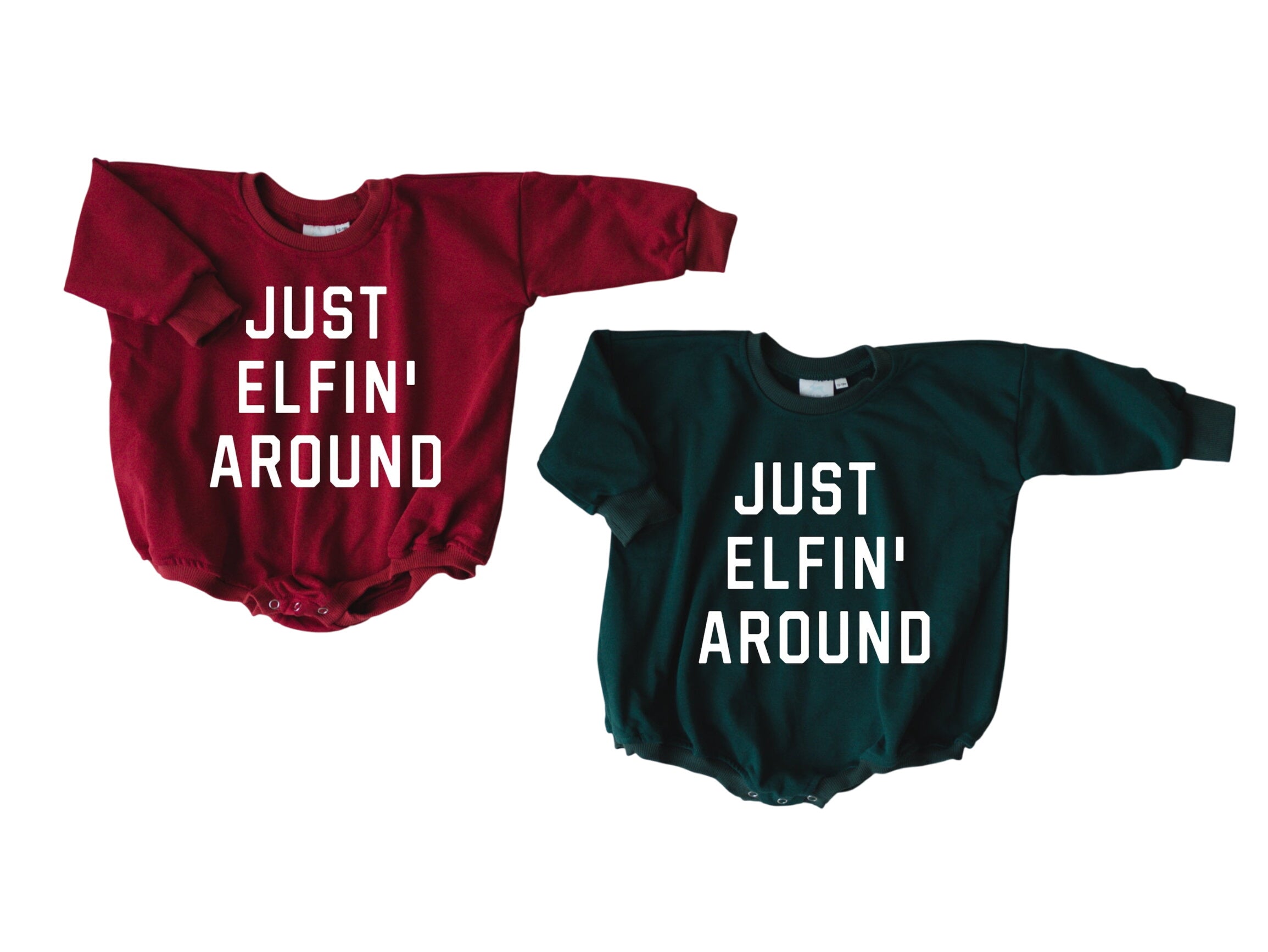 Just Elfin' Around Sweatshirt Romper