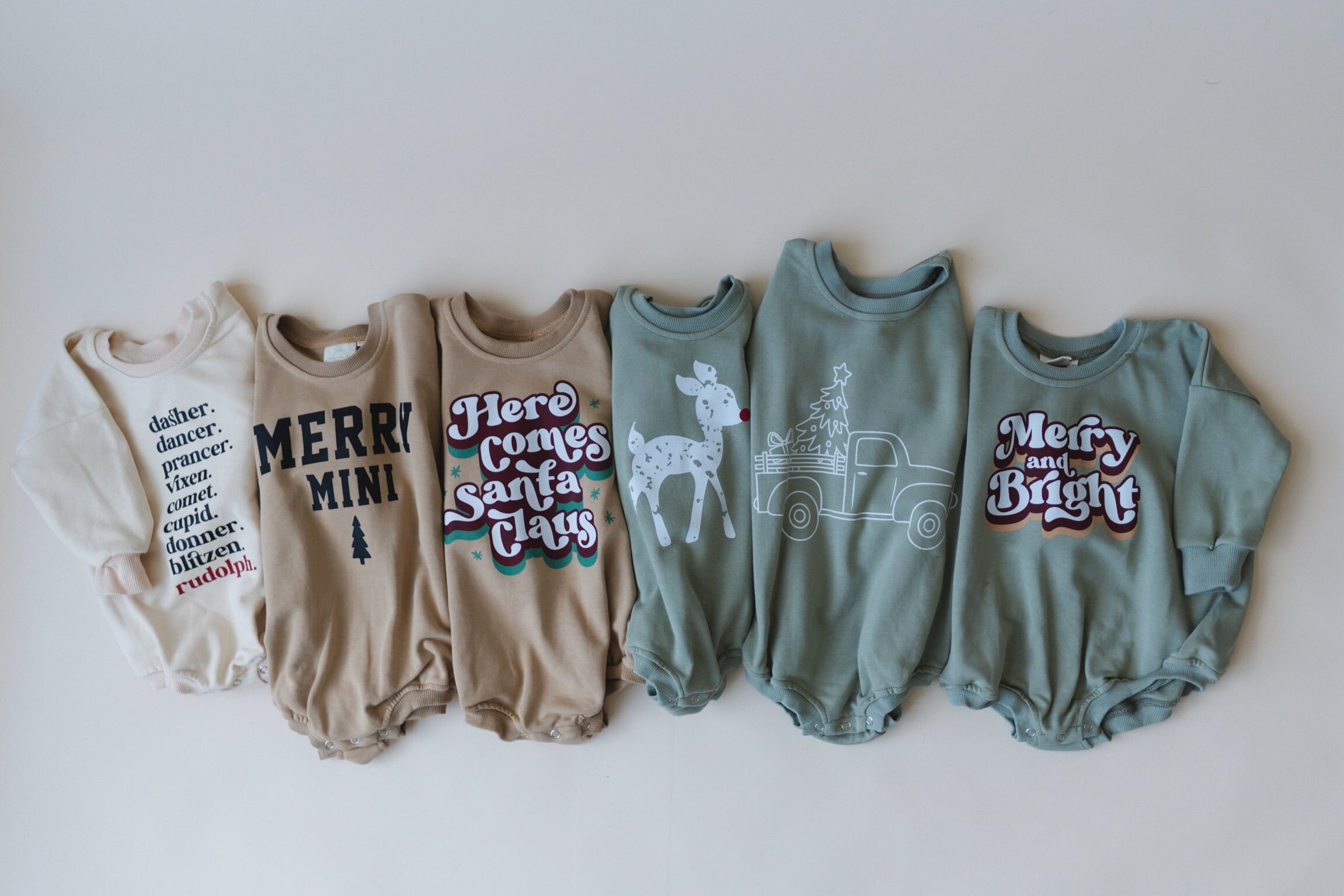 Christmas Tree Truck Sweatshirt Romper