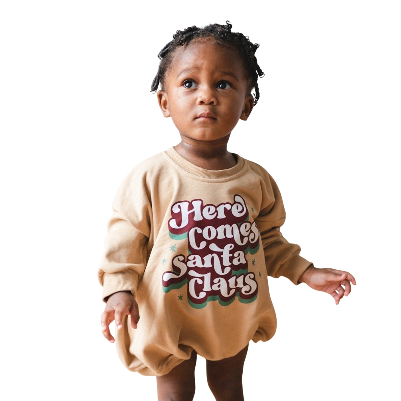 Here Comes Santa Claus Sweatshirt Romper