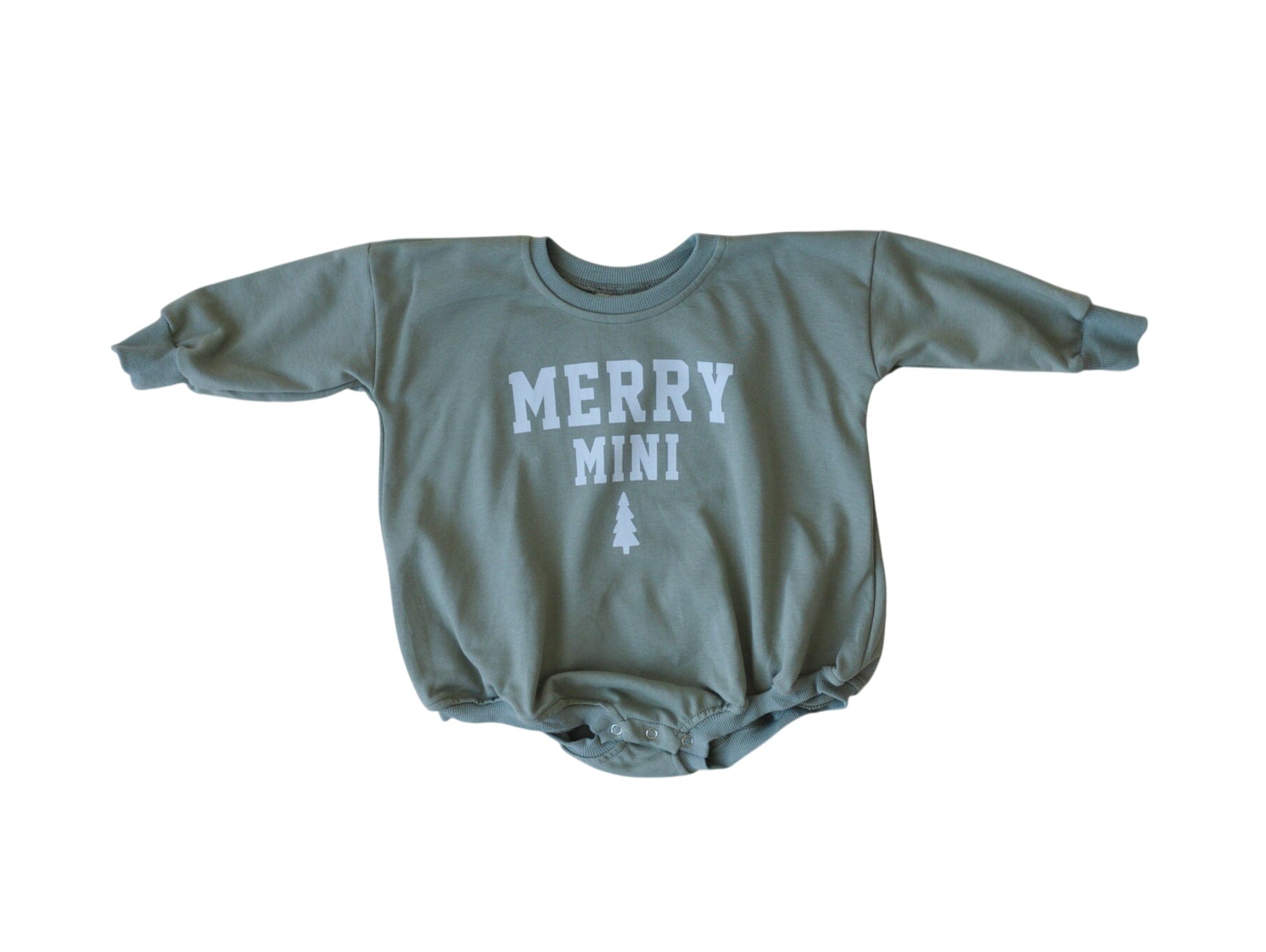 Merry Mini Christmas Sweatshirt Romper