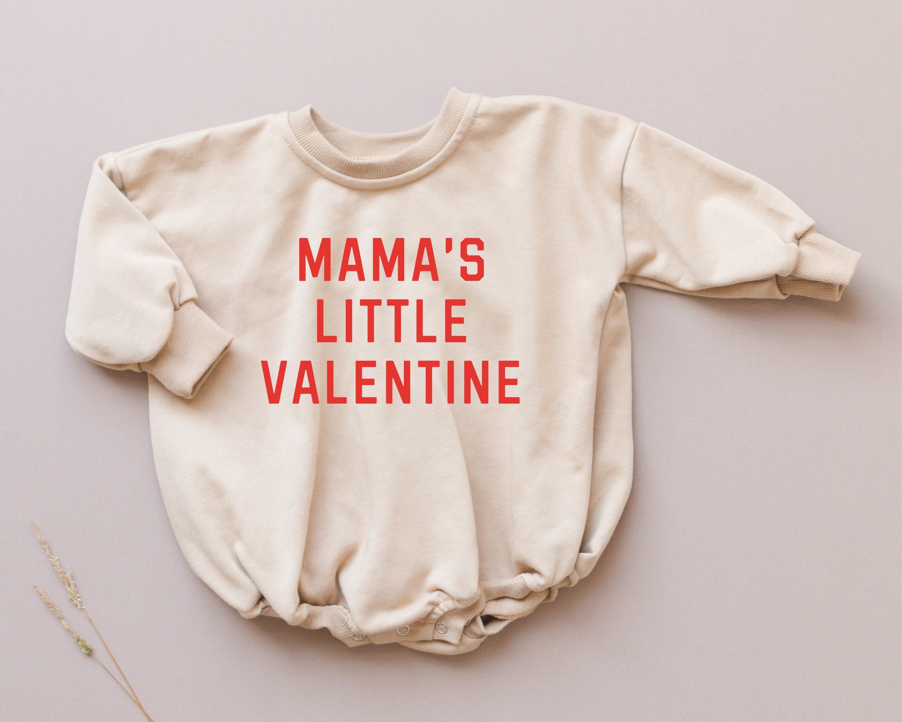 Mama's Little Valentine Sweatshirt Romper - More Colors