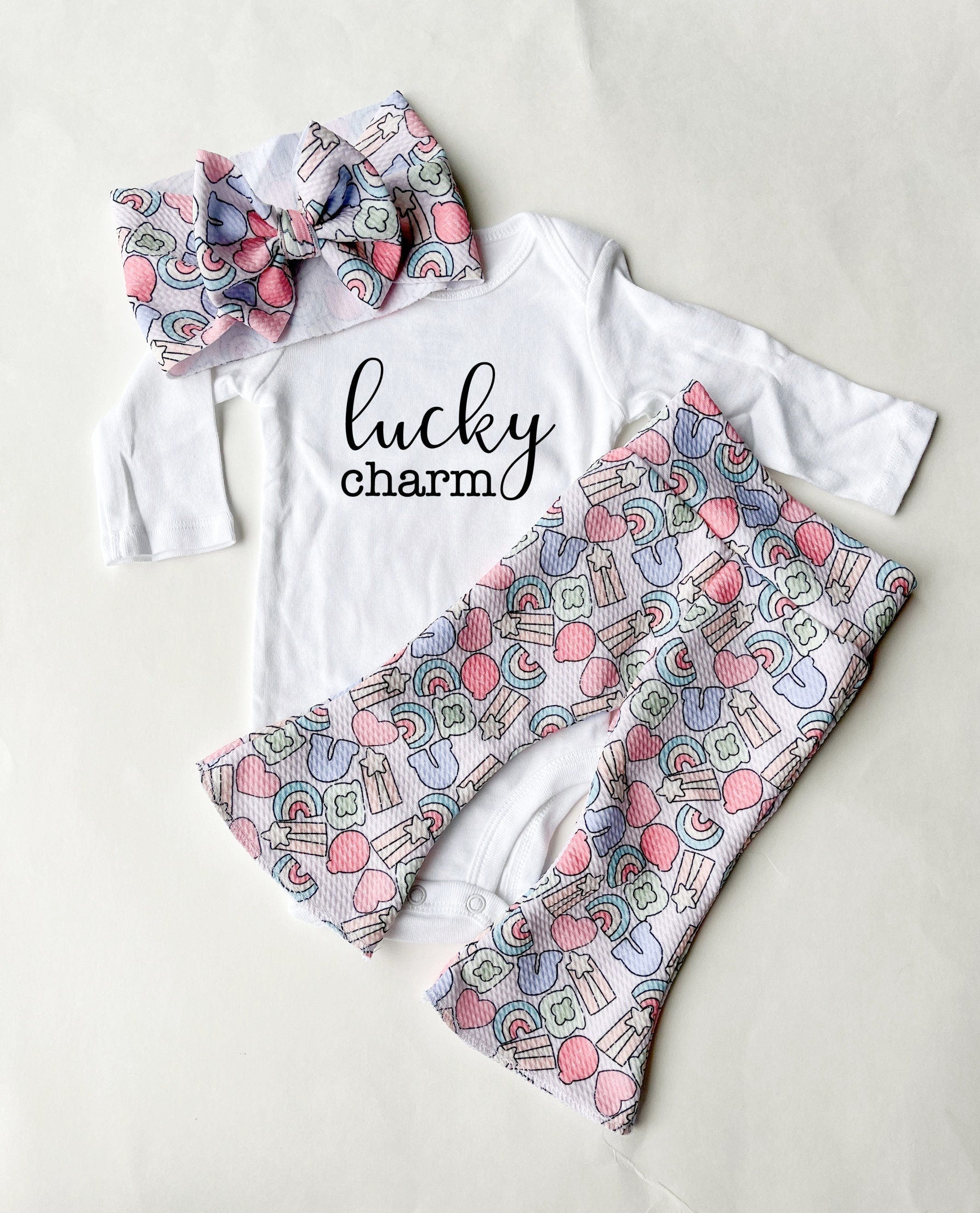 Lucky Charm St. Patrick's Day Bell Bottom Outfit
