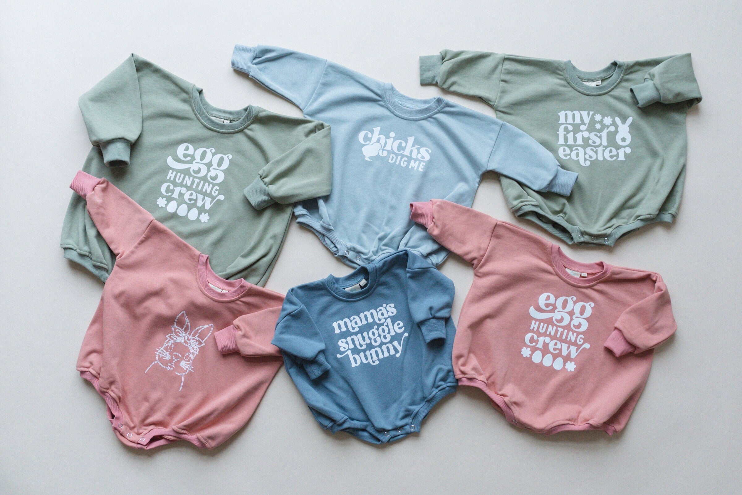 Boho Bunny Sweatshirt Romper - More Colors