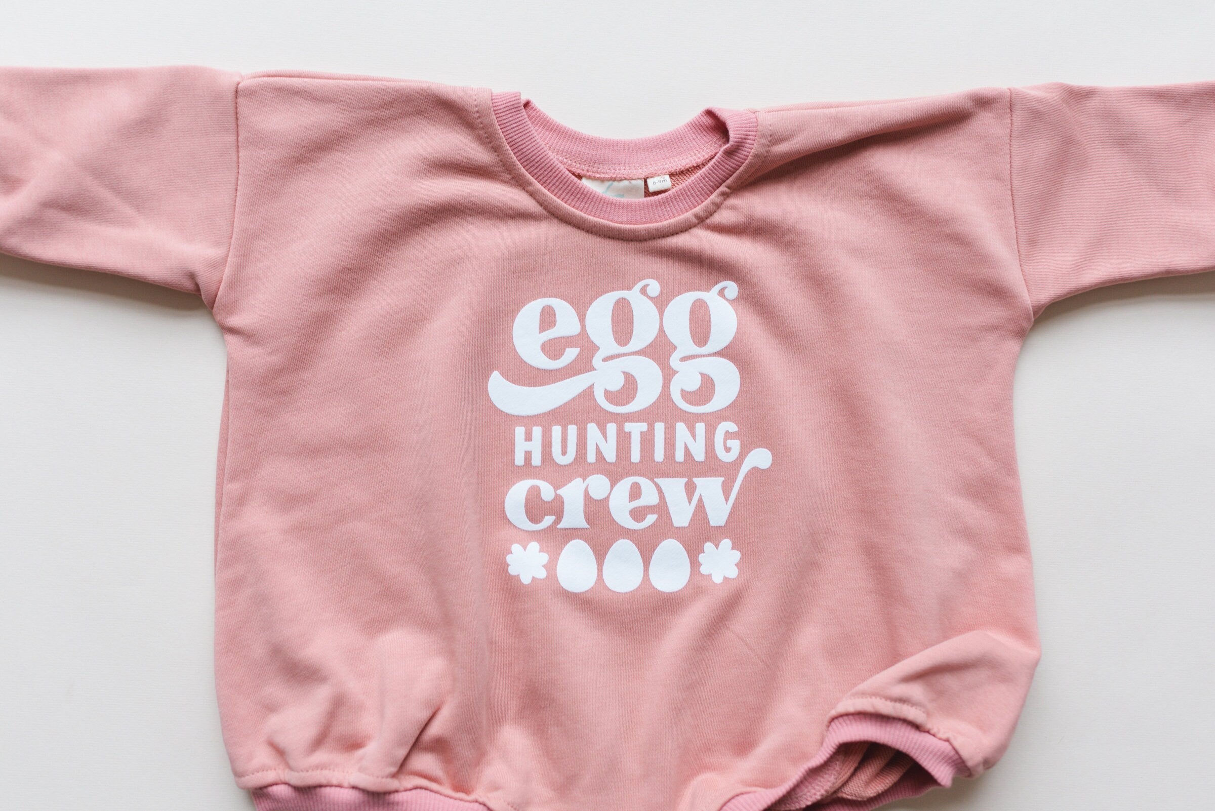 Egg Hunting Crew Sweatshirt Romper - More Colors