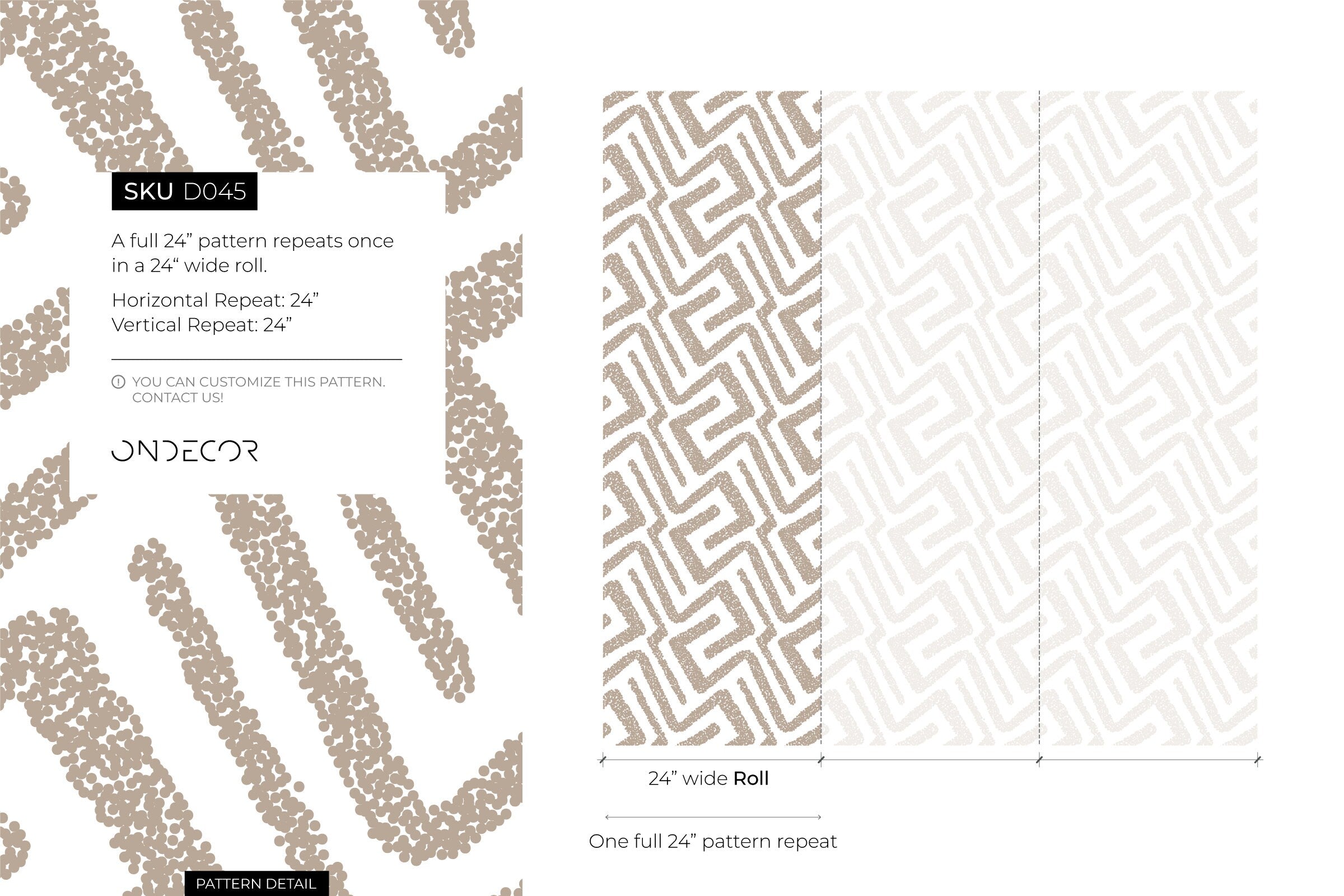 Abstract Wallpaper With A Dotted Labyrinth Motif In Beige - D045
