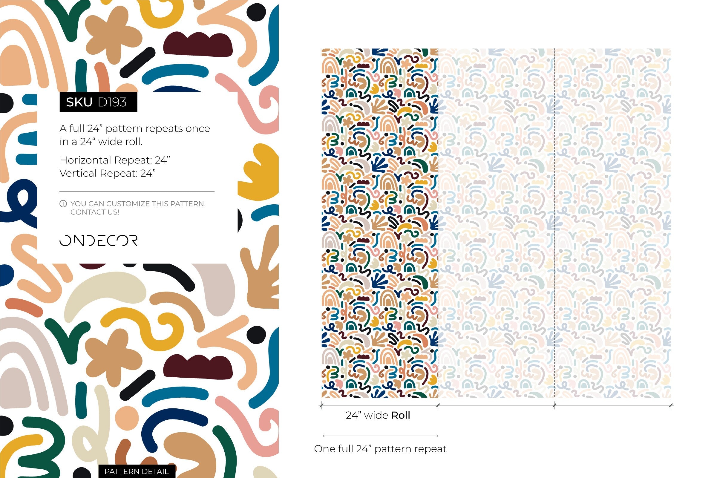 Abstract Wallpaper With Colorful Organic Shapes In Blue, Green, And Yellow - D193